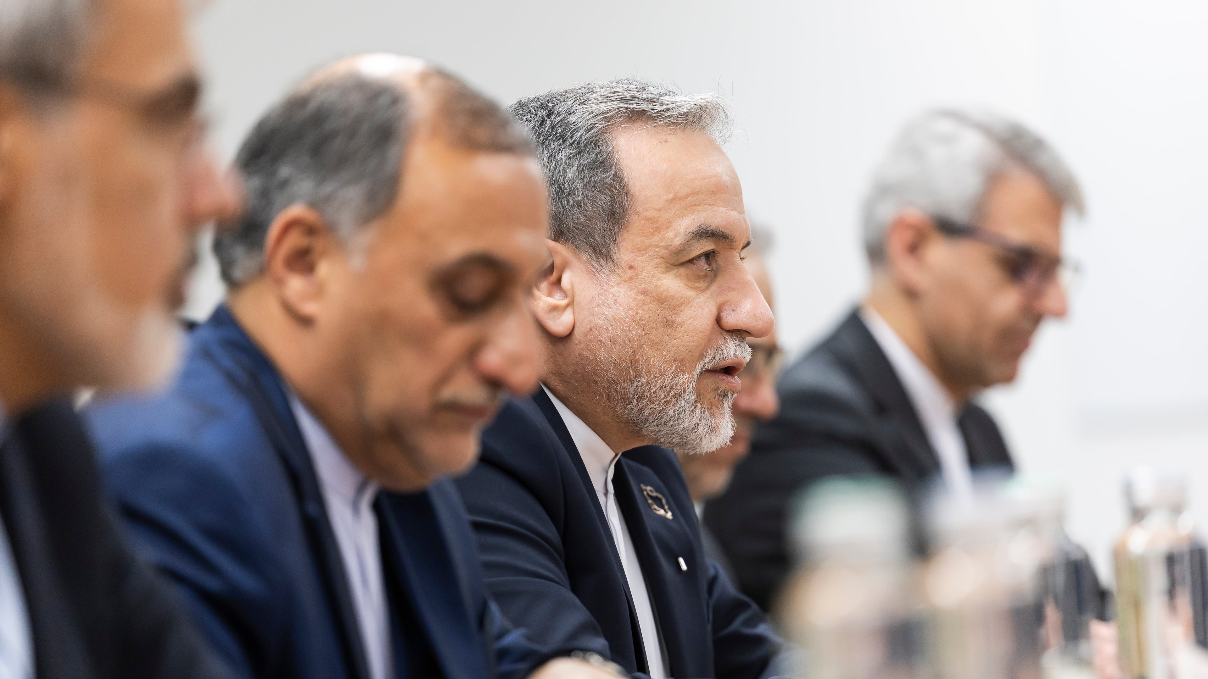 FILE - Iranian Foreign Minister Abbas Araghchi, speaks during a bilateral meeting between Switzerland and Iran, in Geneva, Switzerland, Feb. 17, 2026 (Cyril Zingaro/Keystone via AP, File)