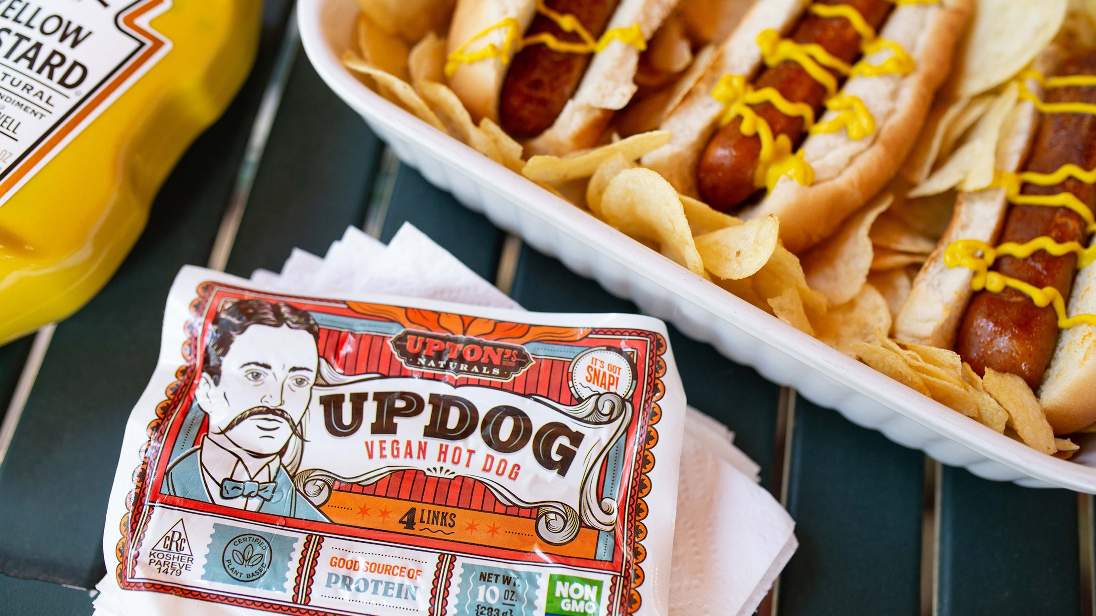 Vegan hot dogs from Upton’s Naturals. Courtesy of Upton’s Naturals