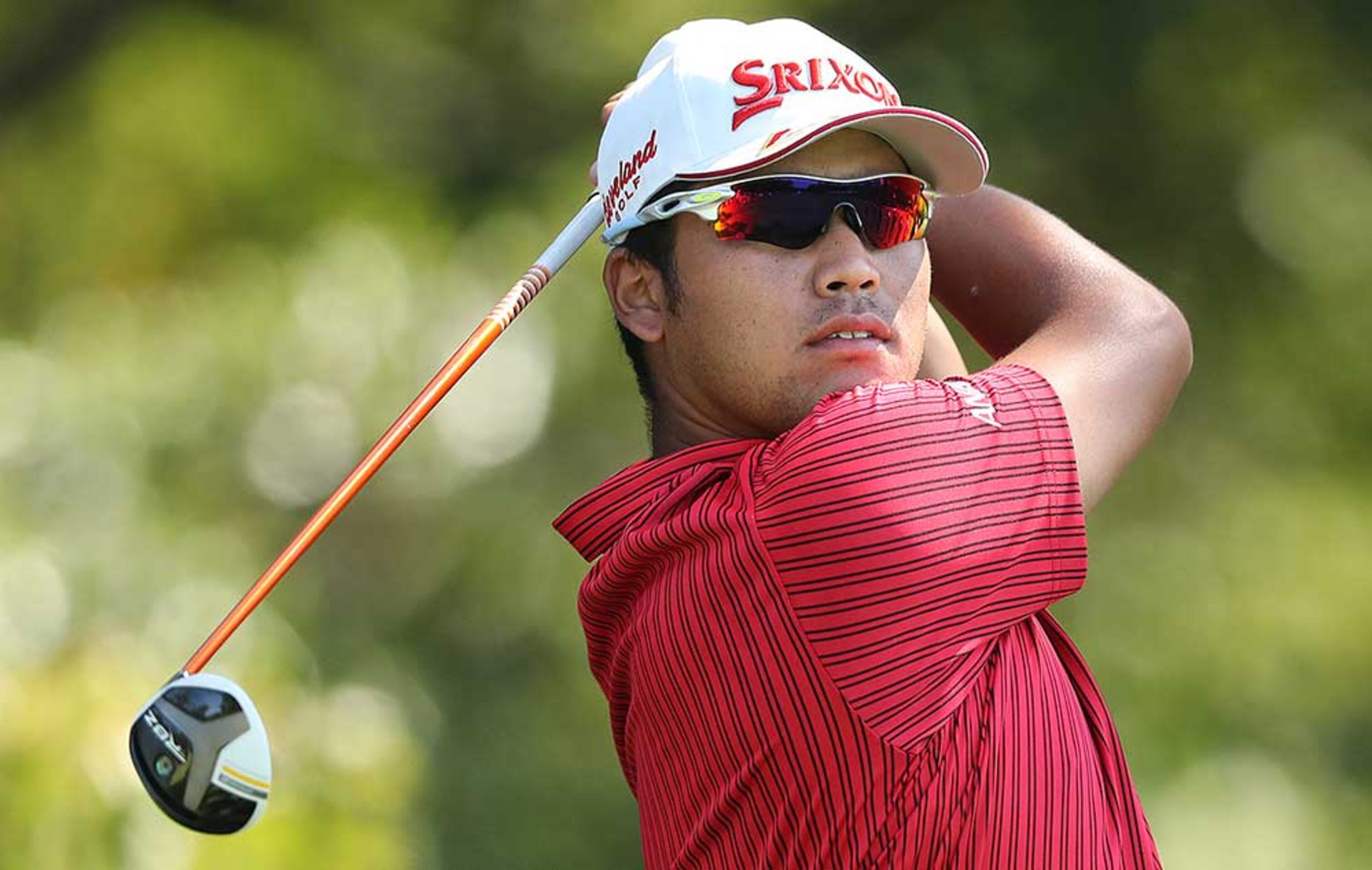 Hideki Matsuyama tees off on the third hole during the first round of the Tour Championship at East Lake Golf Club on Thursday.