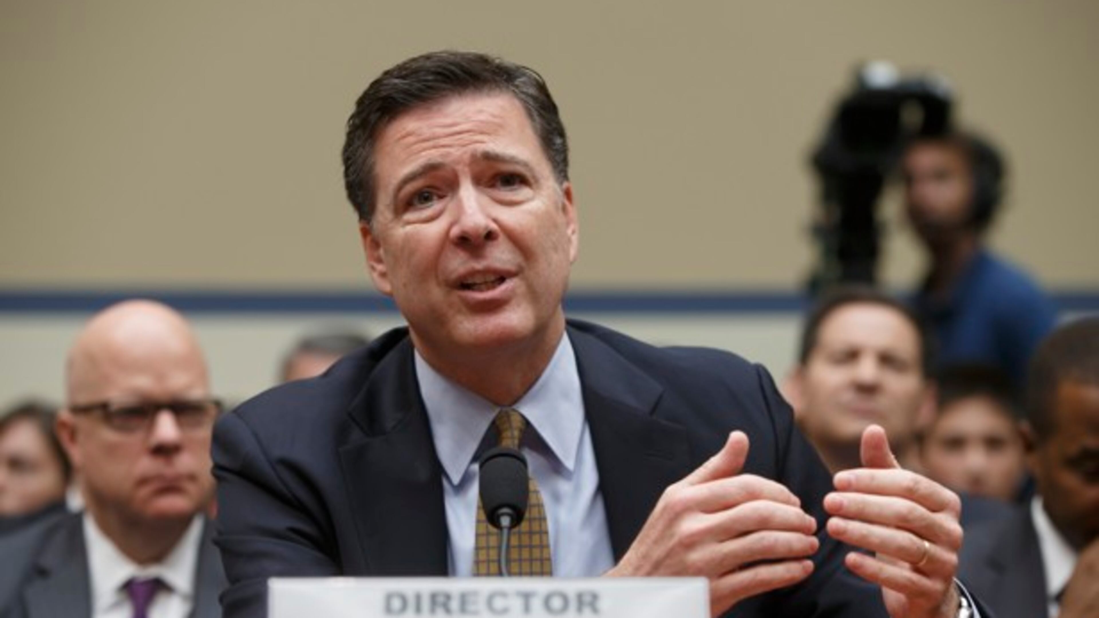 FBI Director James Comey testifies on Capitol Hill in Washington, Thursday, July 7, 2016, before the House Oversight Committee to explain his agency's recommendation to not prosecute Hillary Clinton, now the Democratic presidential candidate, over her private email setup during her time as secretary of state, . (AP Photo/J. Scott Applewhite)
