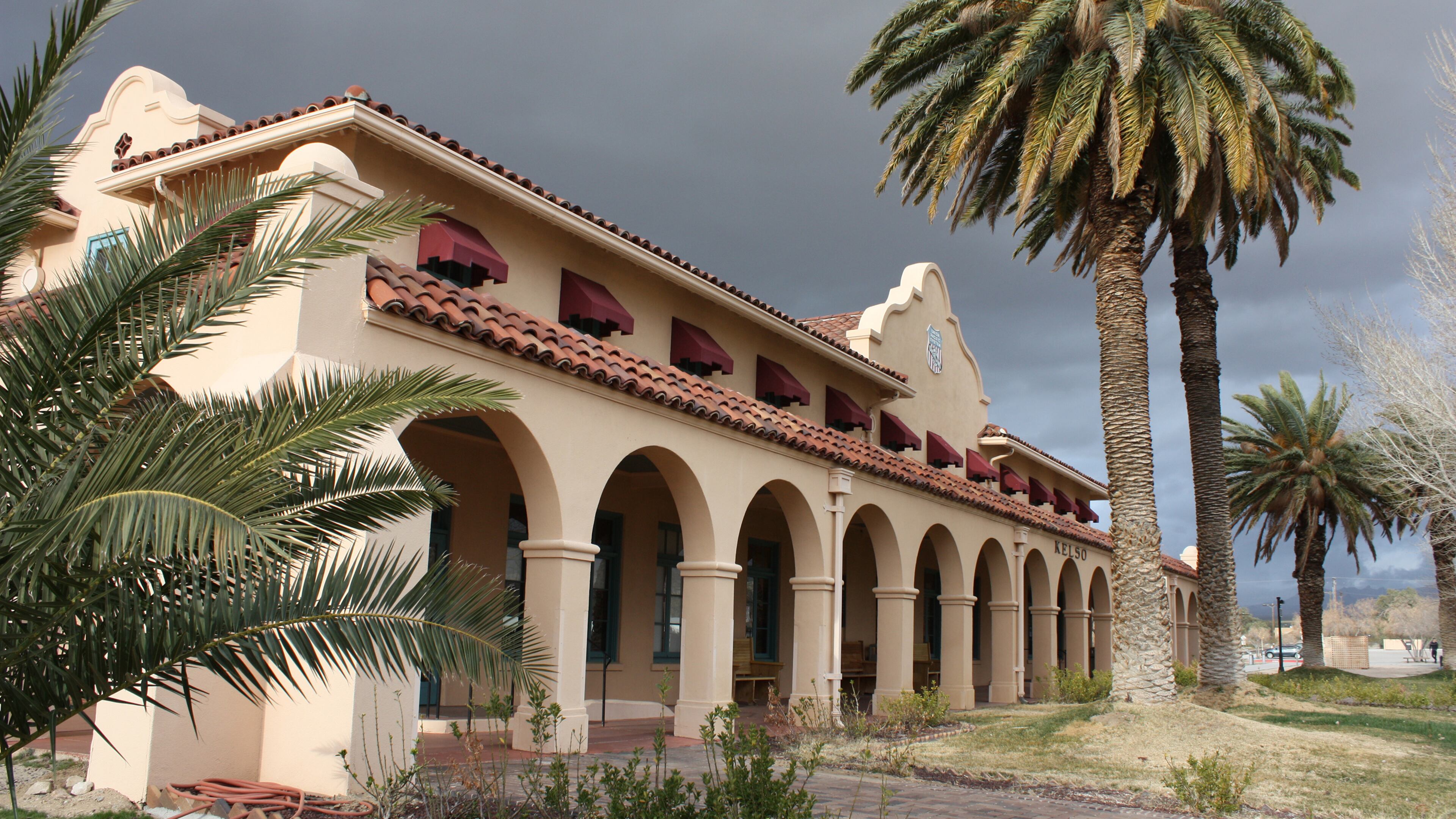 The original Kelso Depot burned down in 1922. The current structure, completed in 1924 and saved from the brink of elimination a quarter-century ago, has been restored inside and out, and contains Mojave National Preserve’s visitors center. (Reed Parsell/Sacramento Bee/TNS)