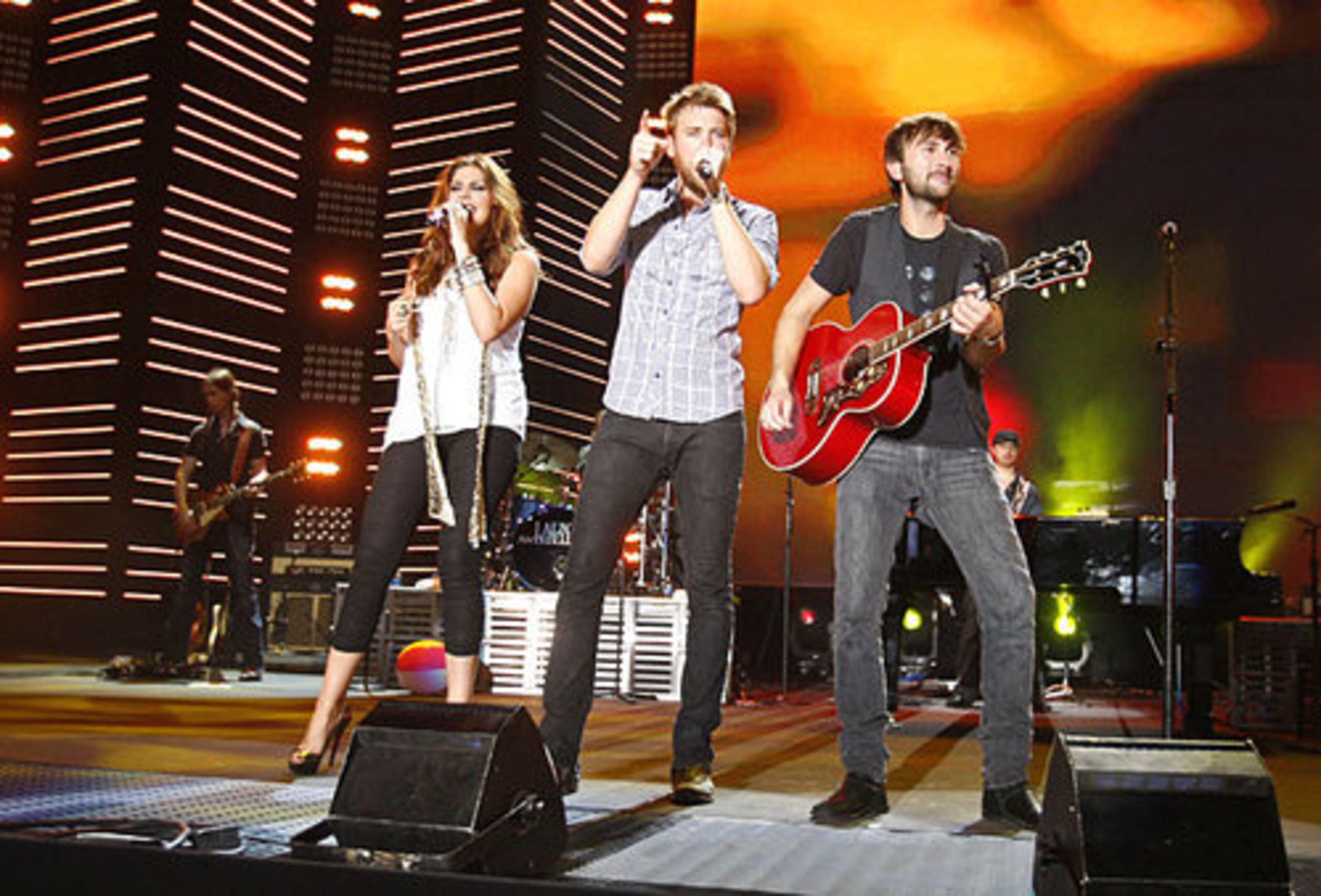 Lady Antebellum performs during the CMA Music Festival Thursday, June 10, 2010 at LP Field in Nashville, Tenn.