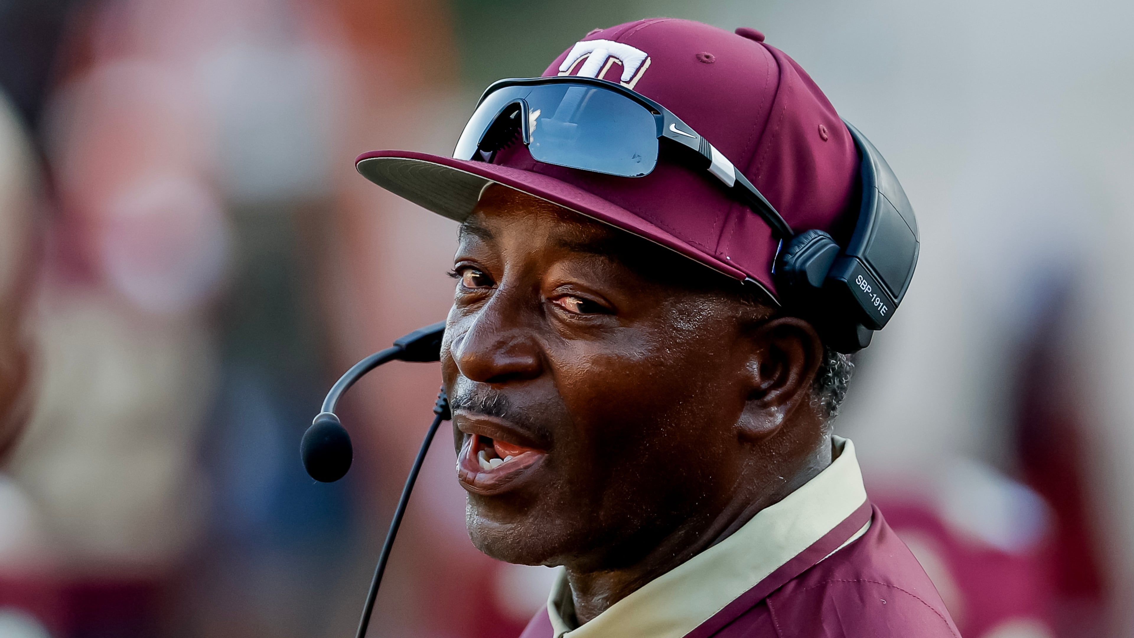 Tucker head coach Lonnie Jones during the first half of a high school football game between Tucker and Stephenson at Hallford Stadium, Friday, Sept. 4, 2026, in Clarkston, Ga. (Erik S. Lesser for the AJC)