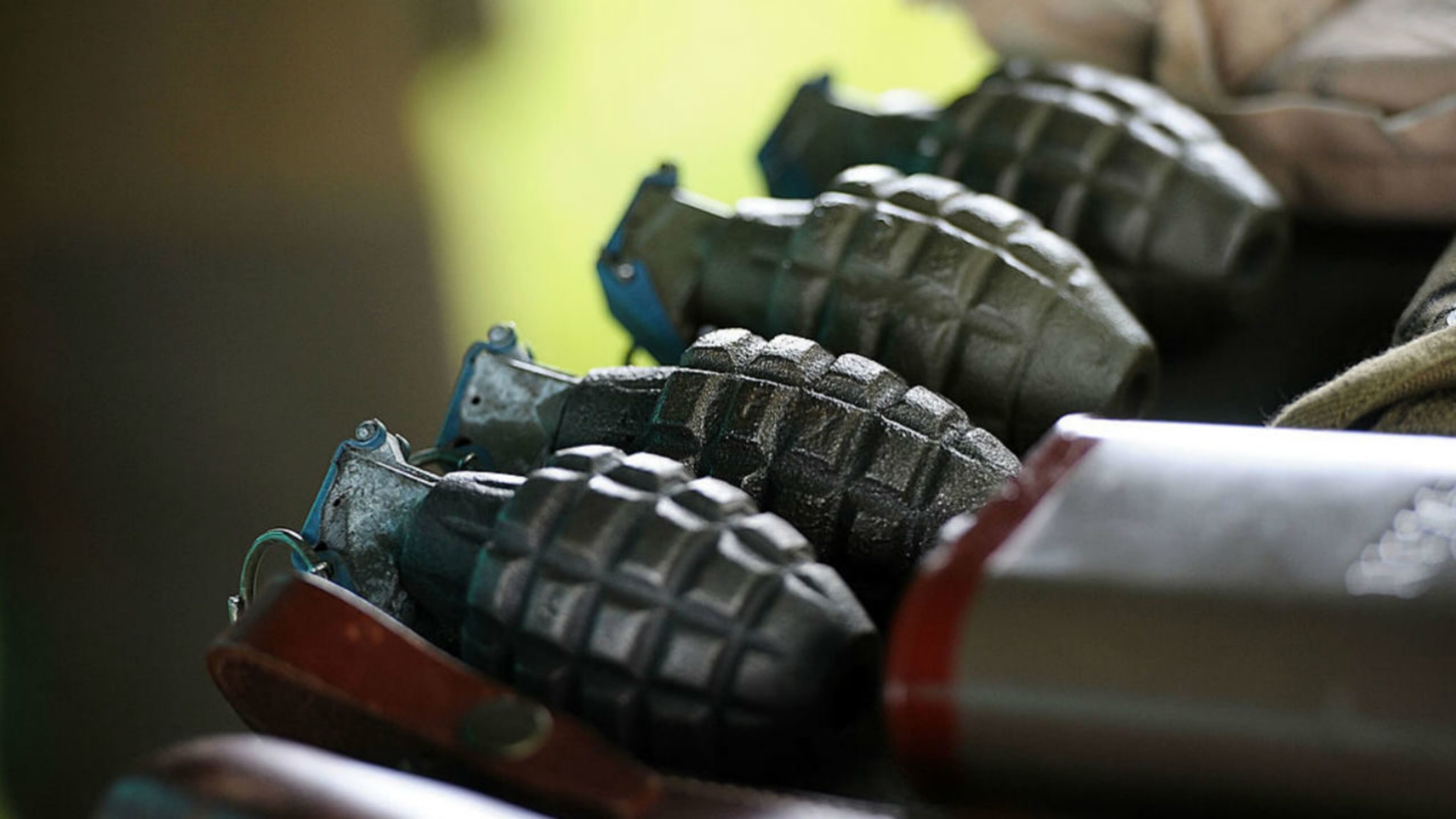 FILE PHOTO: A Michigan fisherman made an explosive catch Tuesday when he pulled up a World War I-era grenade from the depths of the Grand River.