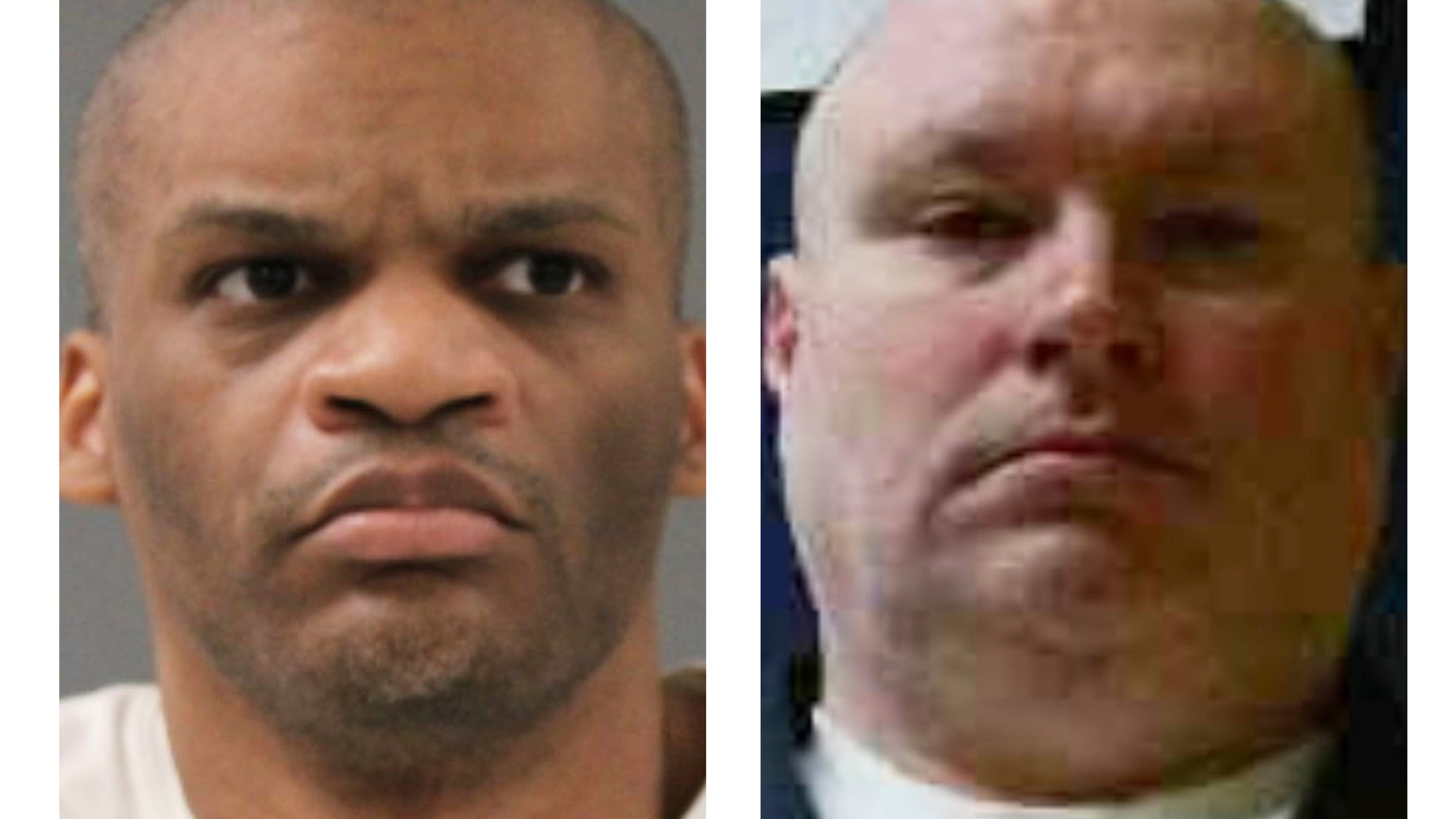 This combination of photos provided by the Texas Department of Criminal Justice and Georgia Department of Corrections shows LeJames Norman, left, and Stacey Humphreys, right. (Texas Department of Criminal Justice/Georgia Department of Corrections via AP)