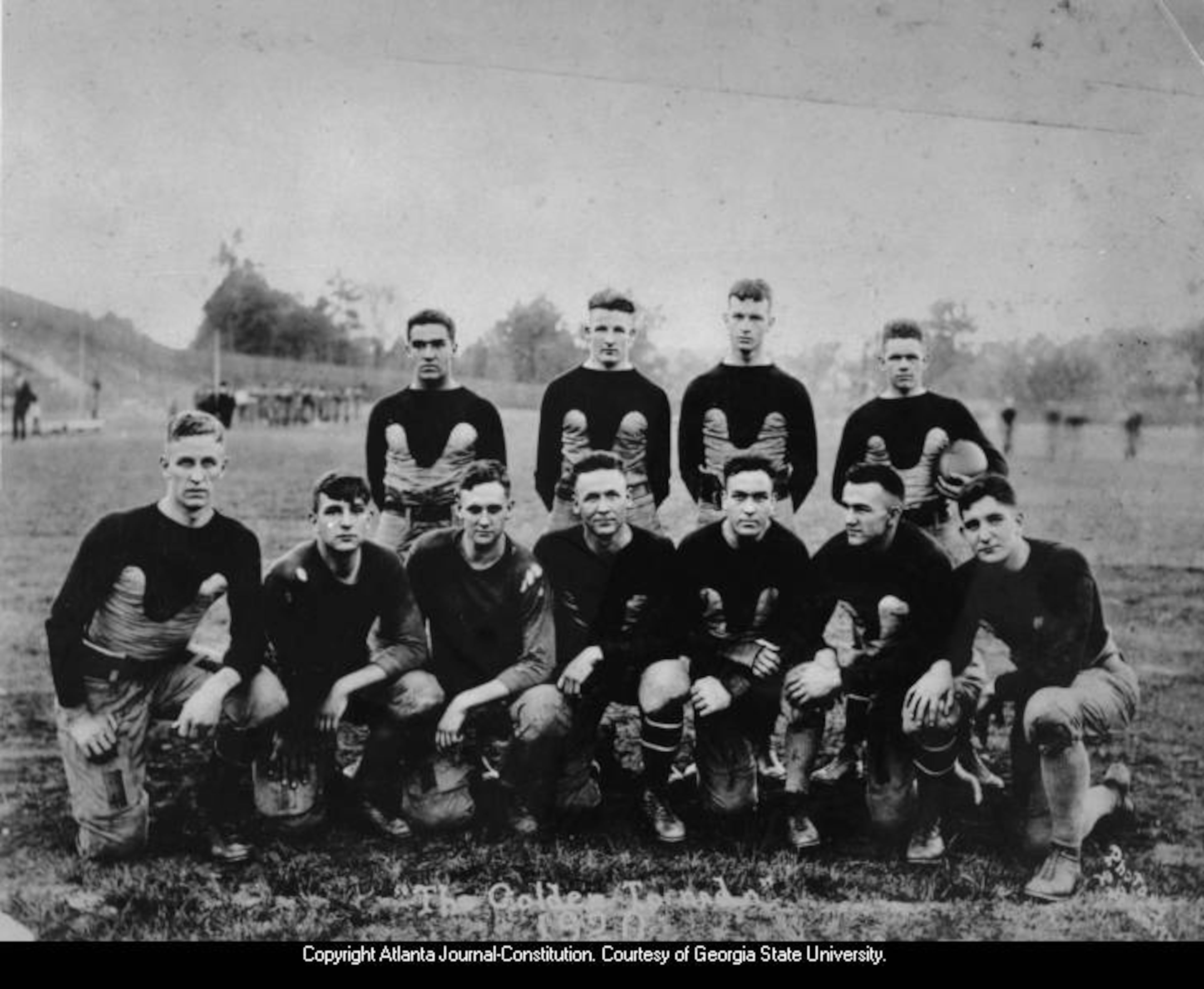 1920 -- Georgia Tech's "Golden Tornado" poses in Atlanta. AJC PHOTO ARCHIVES