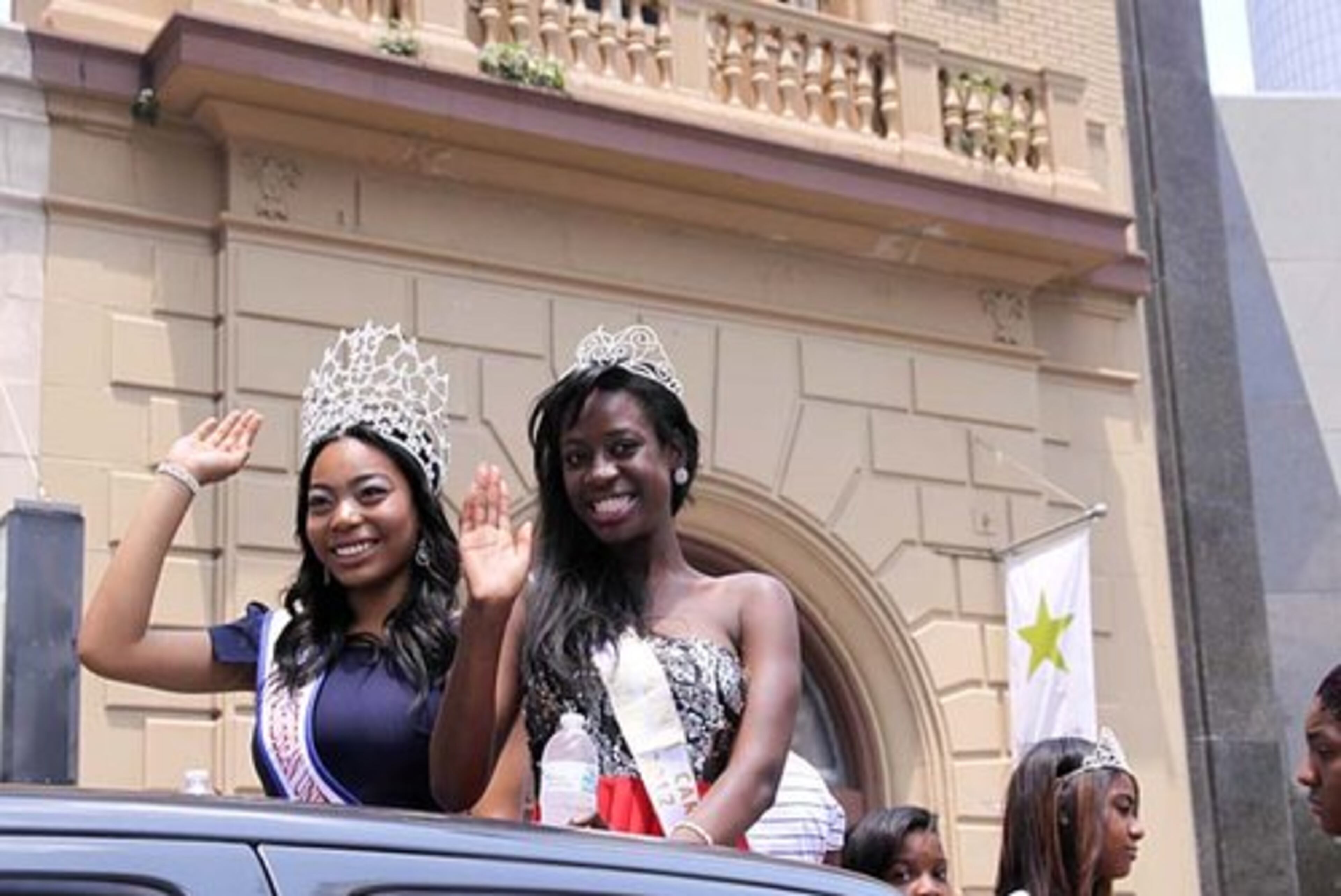 Miss Caribbean U.S.A., Paula Leak, and Miss Atlanta Caribbean U.S.A., said hello to the crowd at the the 24th Annual Atlanta Caribbean Carnival on Saturday, May 26, 2012 in downtown Atlanta.