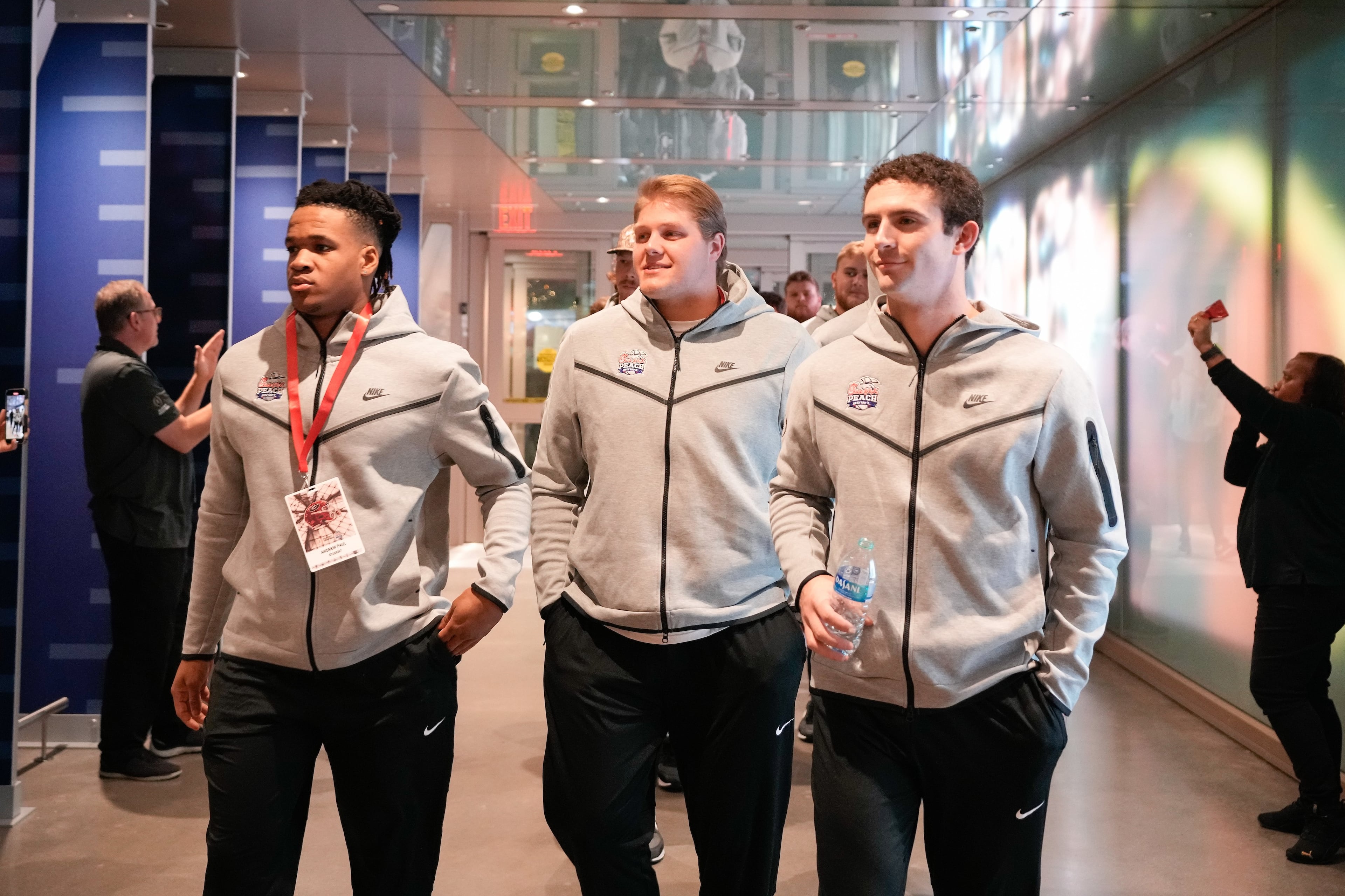 The Georgia Bulldogs tour the College Football Hall of Fame on Dec. 26, 2022 in Atlanta. No. 1 Georgia will face No. 4 Ohio State in the 2022 CFP Semifinal at the Chick-fil-A Peach Bowl on Dec. 31, 2022. (Photo by Paul Abell/Chick-fil-A Peach Bowl)