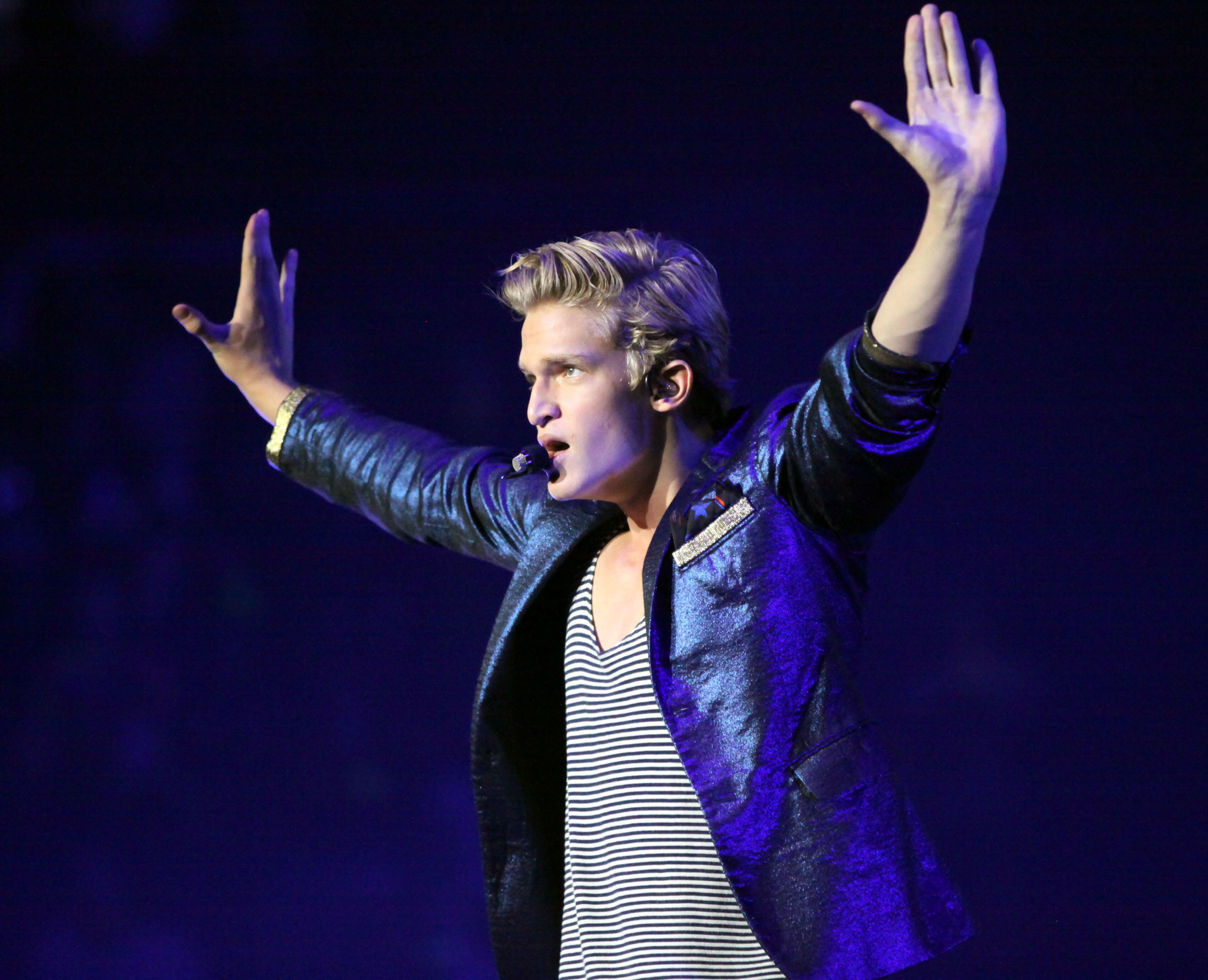Aussie Cody Simpson got the young girls screaming as he opened the concert on Wednesday, Jan. 23, 2013 at Philips Arena in Atlanta.