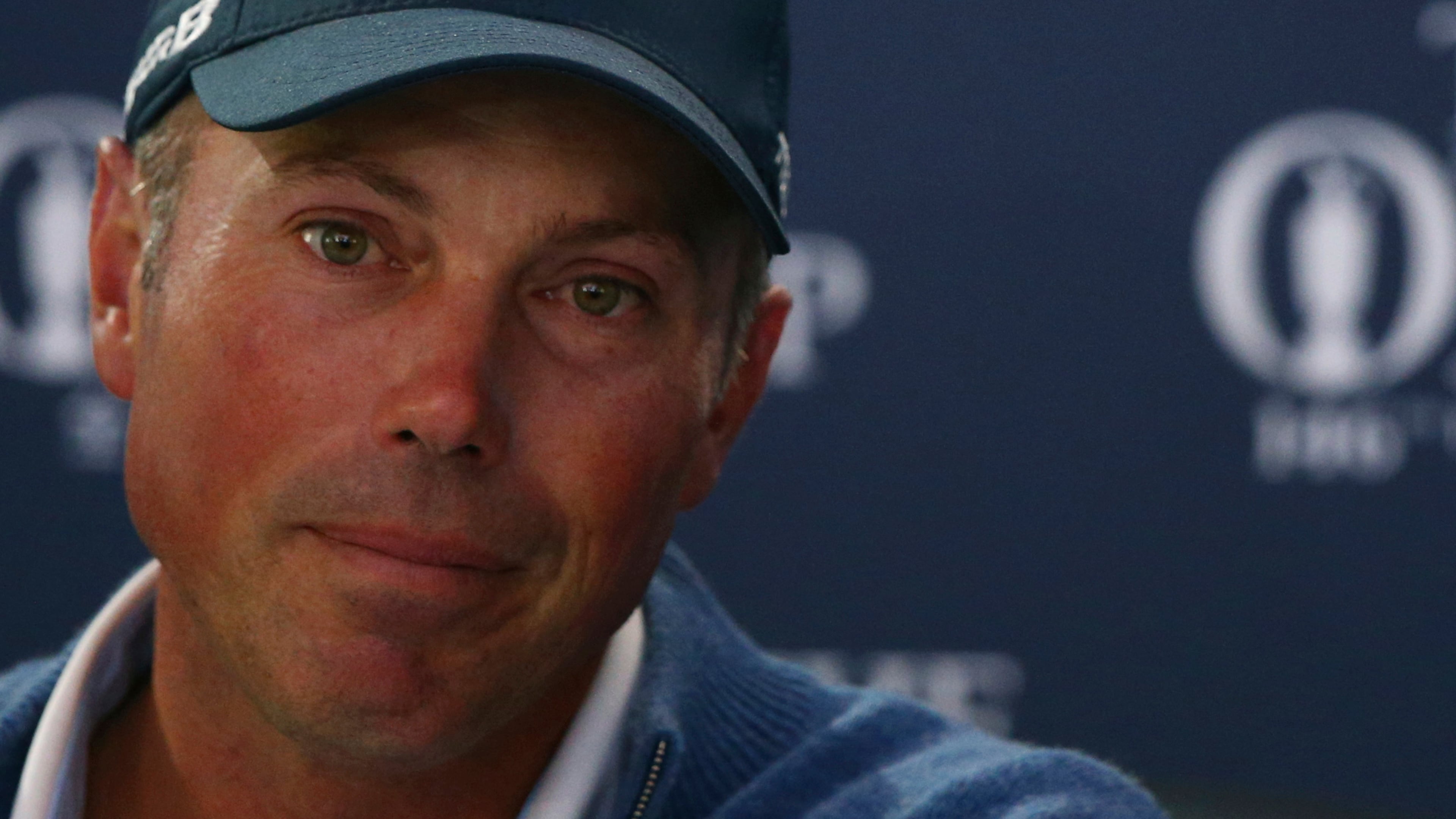 British Open runner up Matt Kuchar speaks during a press conference at Royal Birkdale, Southport, England, Sunday July 23, 2017.