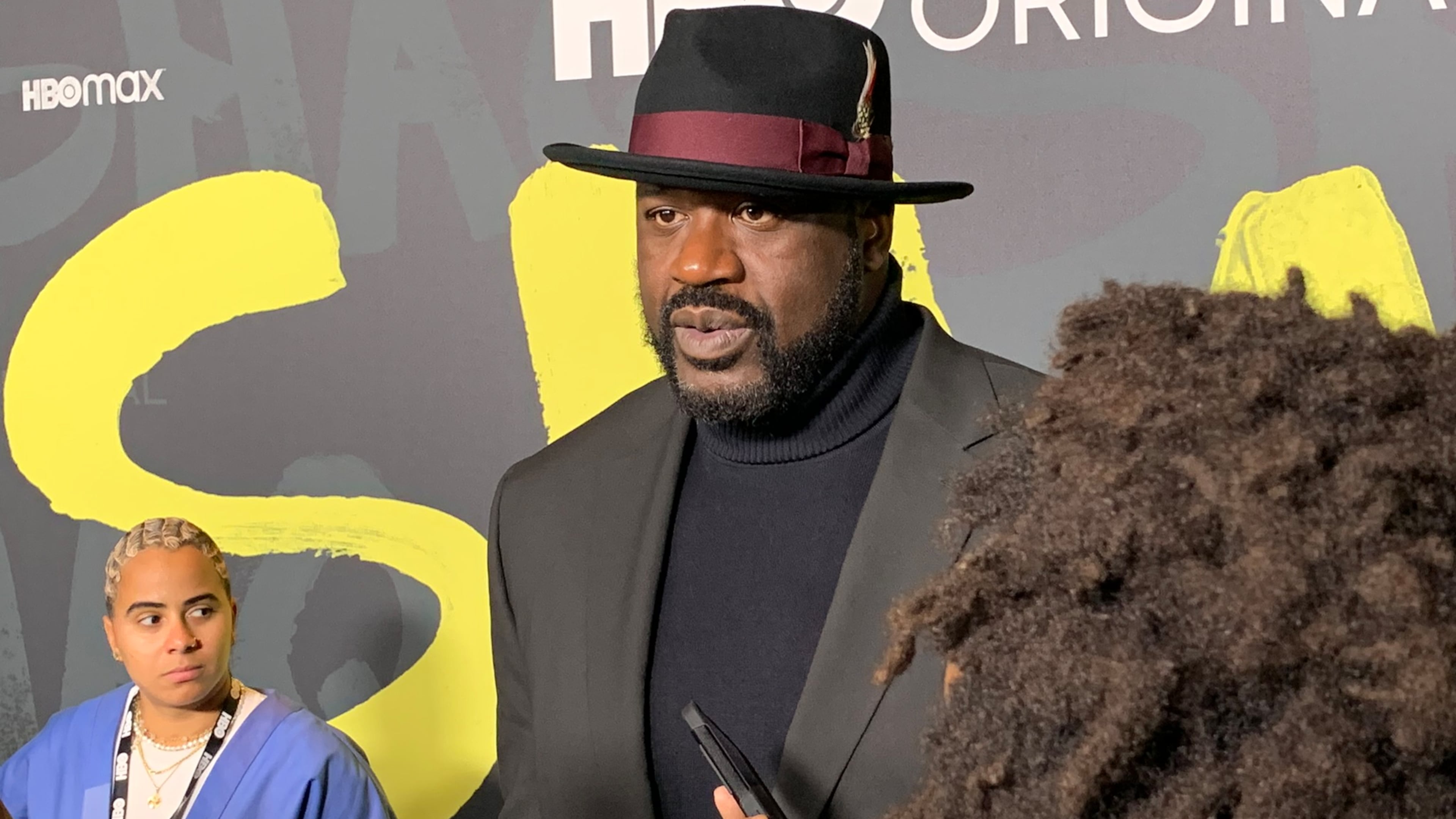 Shaquille O'Neal on the red carpet at the Illuminarium screening of his HBO docuseries "Shaq" on Nov. 14, 2022. RODNEY HO/rho@ajc.com