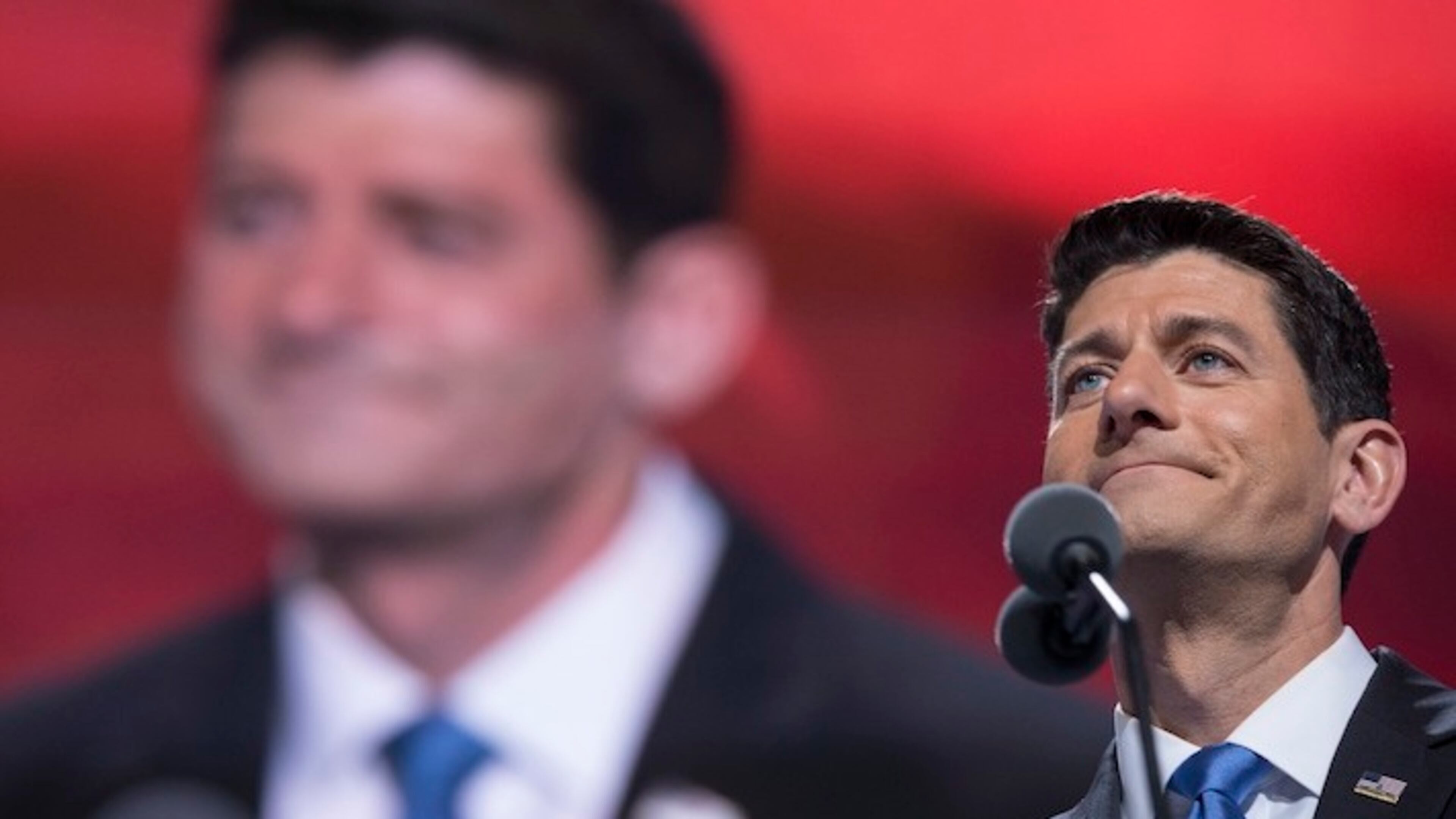 Speaker of the House Paul Ryan speaks on the second day of the Republican National Convention on Tuesday, July 19, 2016, at Quicken Loans Arena in Cleveland. (Brian van der Brug/Los Angeles Times/TNS)