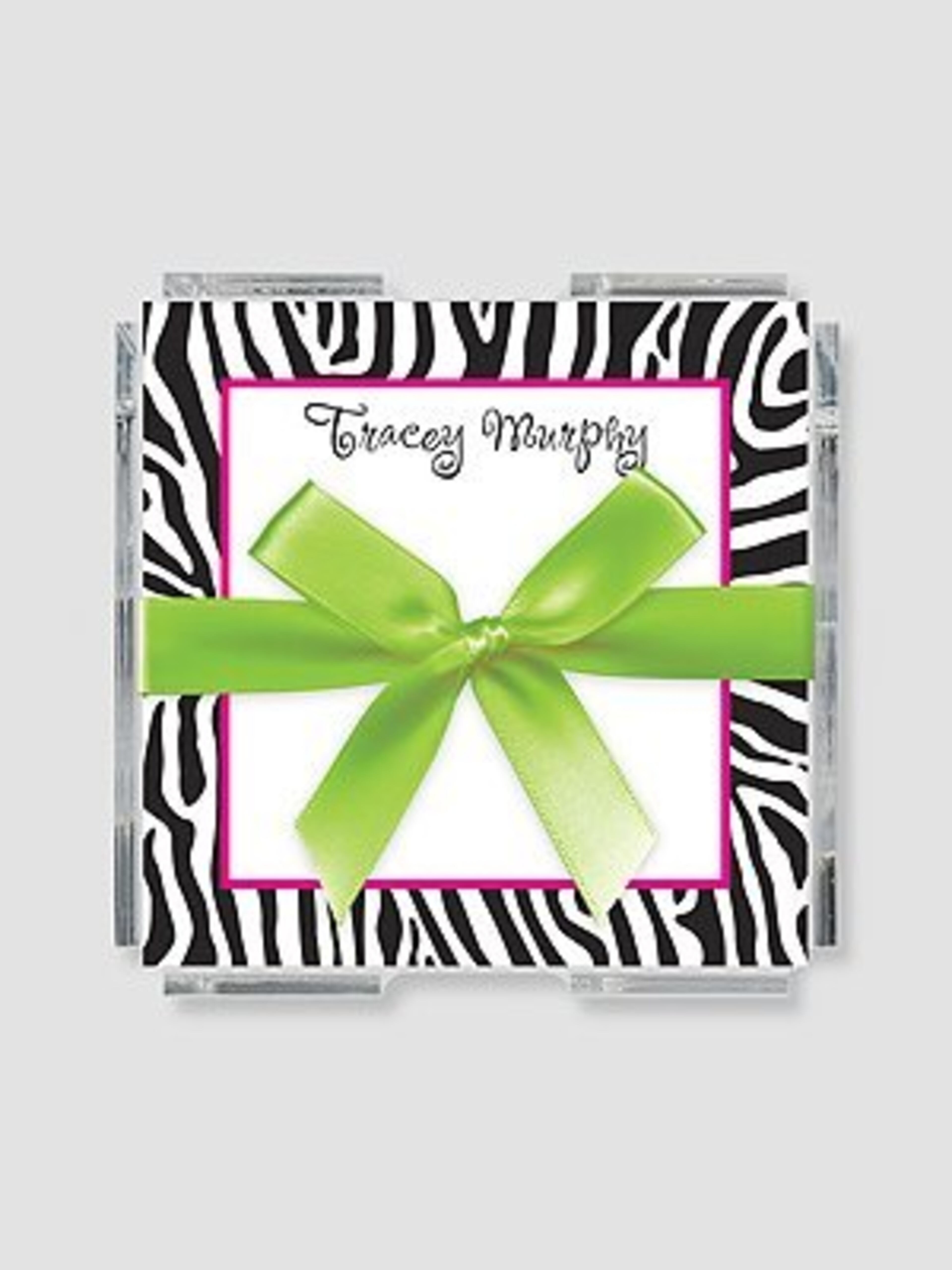 The Chatsworth CollectionPersonalized Memo Square/Zebra, $30. Fun little memo notes are perfect for quick notes and reminders ... stick them in briefcases, purses or backpacks.