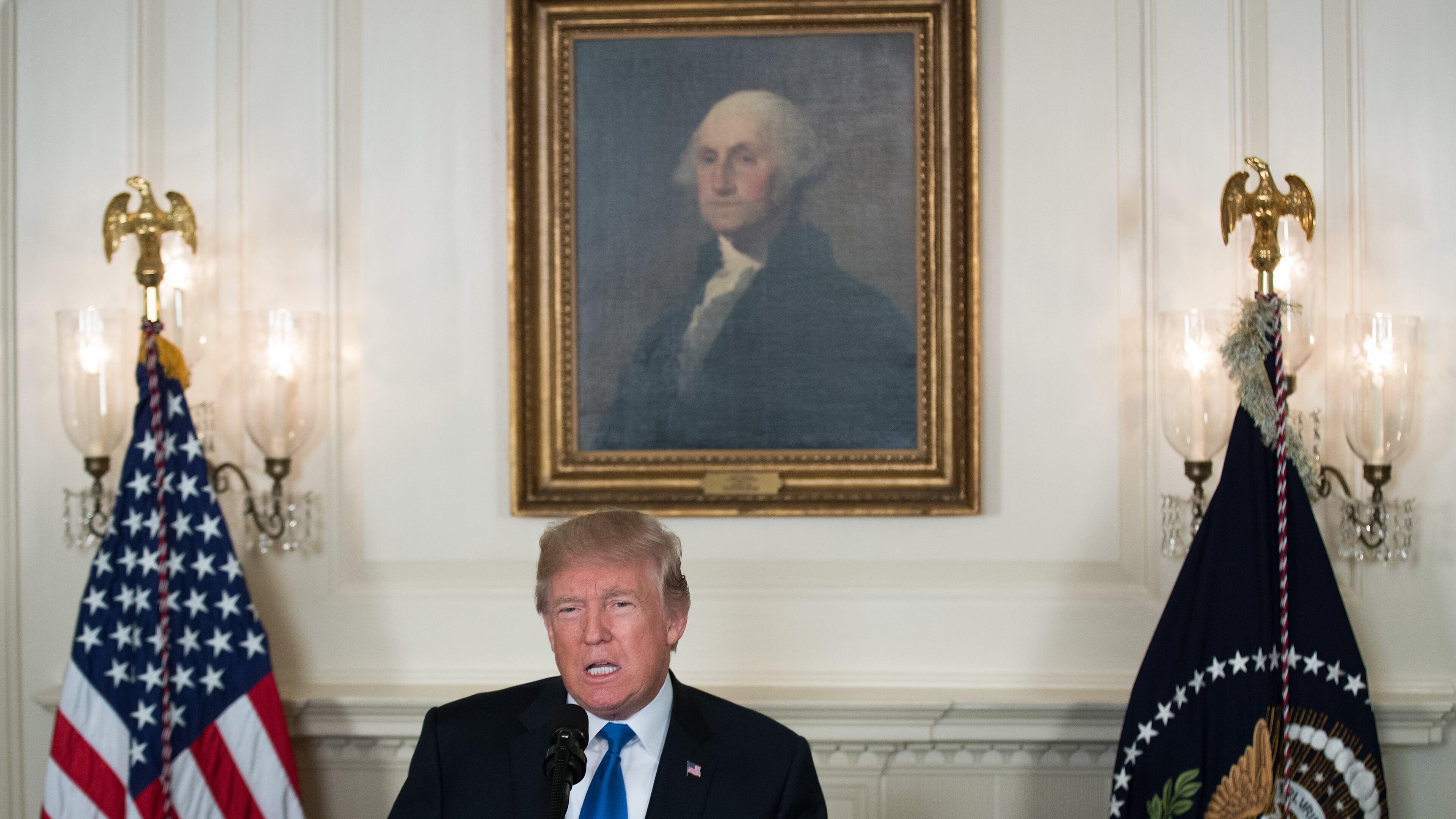 President Donald Trump on Friday. Drew Angerer/Getty Images