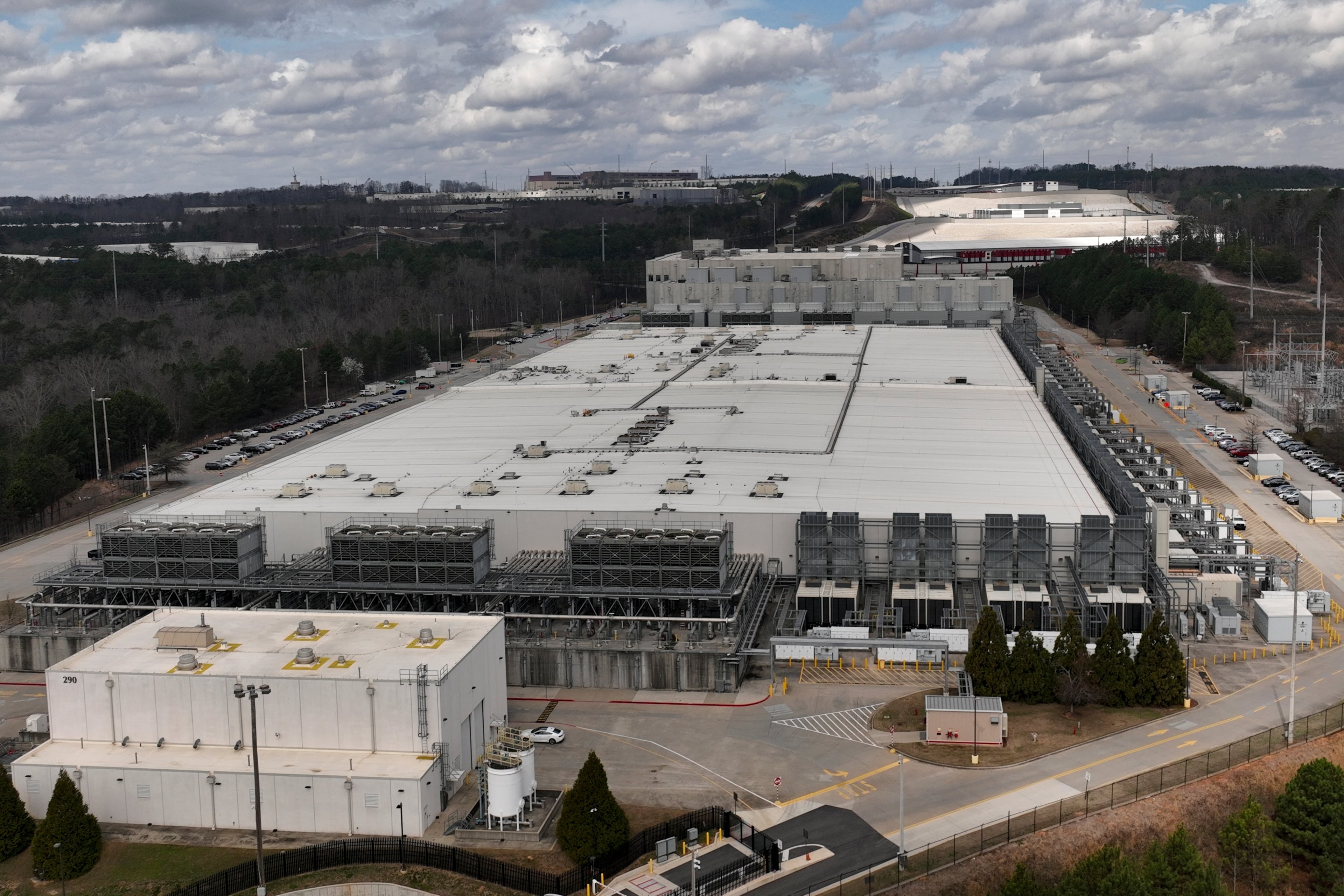 The Douglas County Google Data Center complex is seen last month in Lithia Springs. (Mike Stewart/AP)