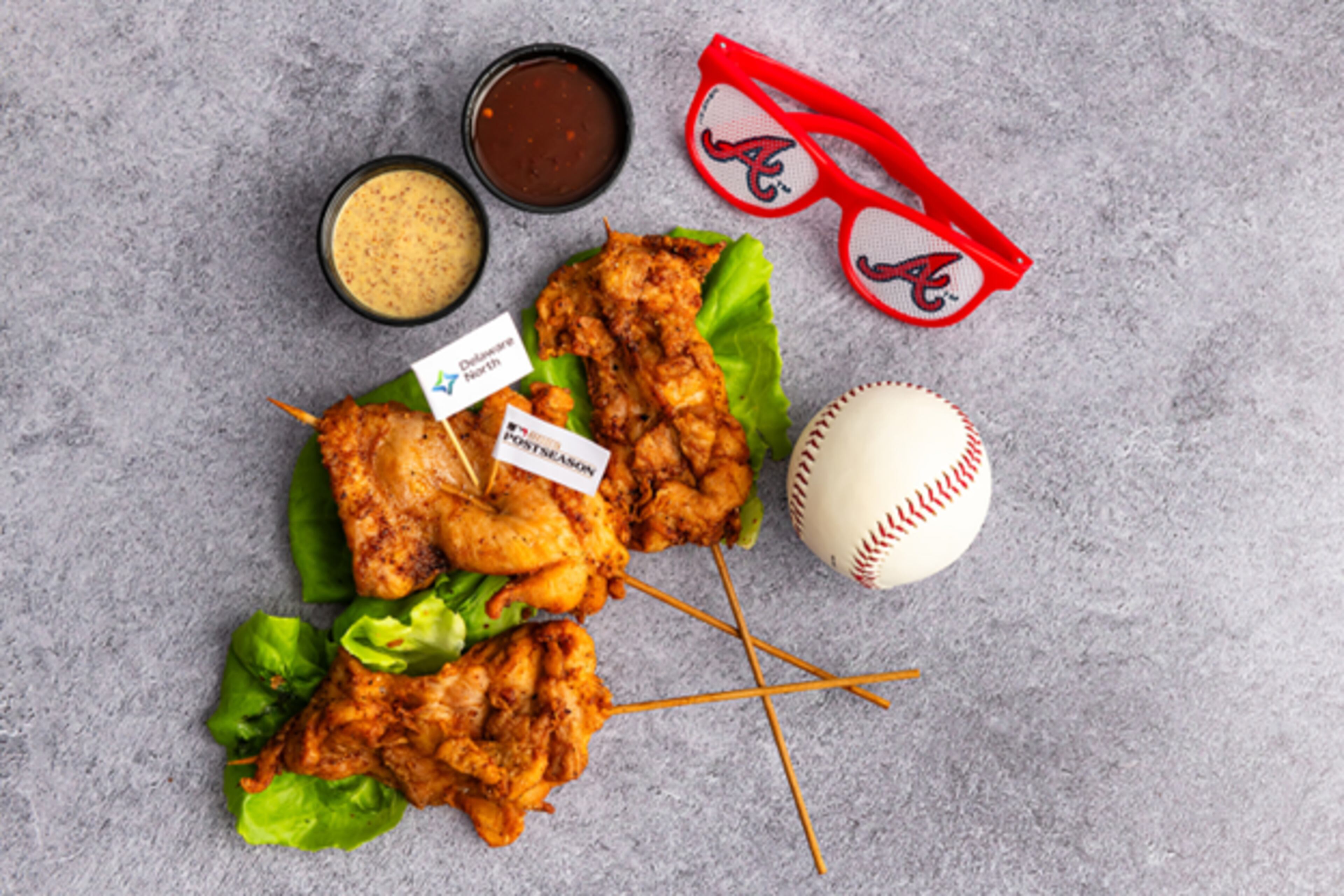 A look at “Fowl Pole” from the Atlanta Braves 2023 postseason menu.