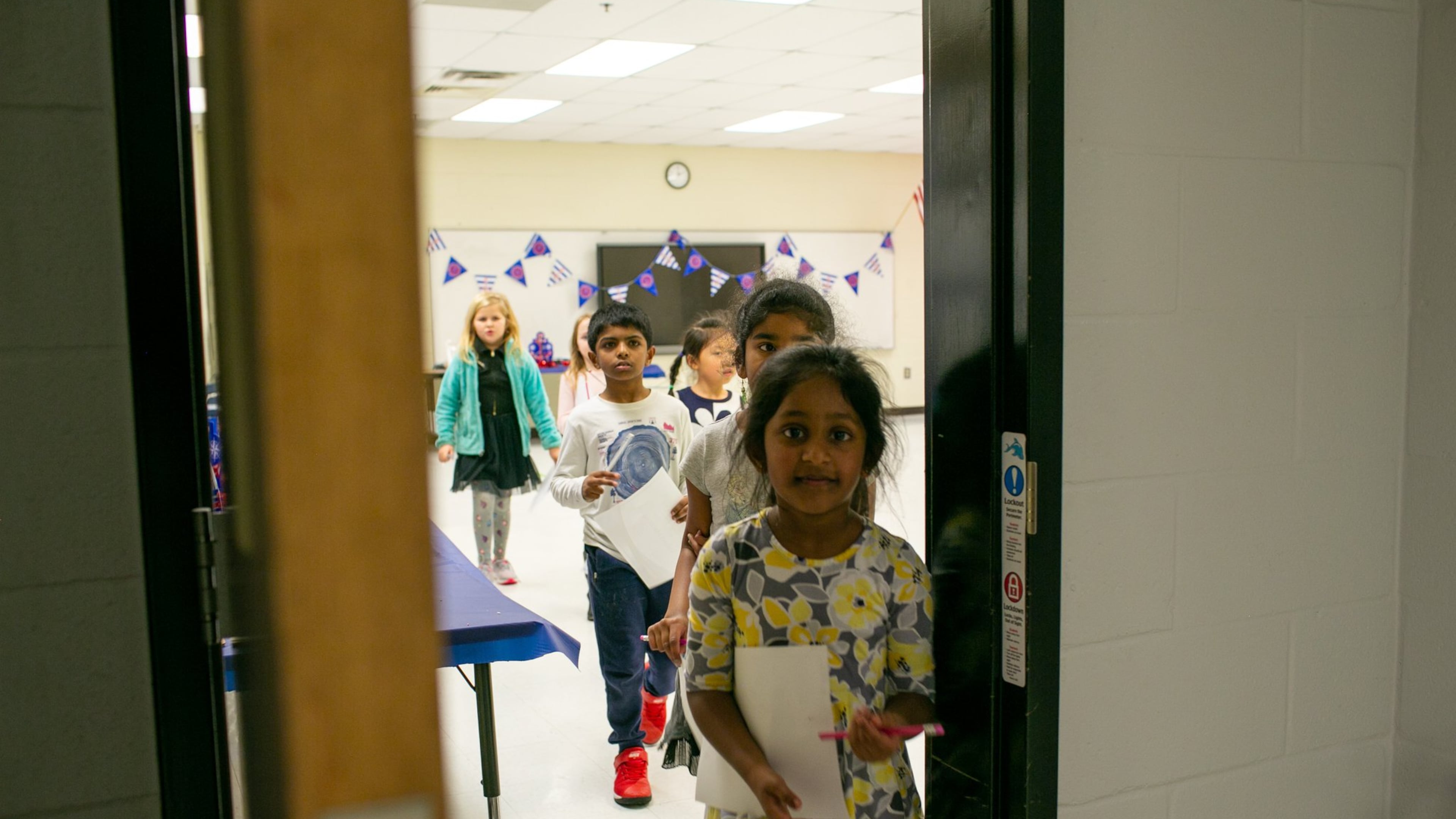“Before I was principal here, I’d never had Indian food,” said Daves Elementary principal Eric Ashton. “Now I look forward to it.” Because it has so many students of Indian heritage, an Indian dish is served about once a week, as well as vegetarian dishes, in the school cafeteria. (Photo/Rebecca Wright for the AJC)