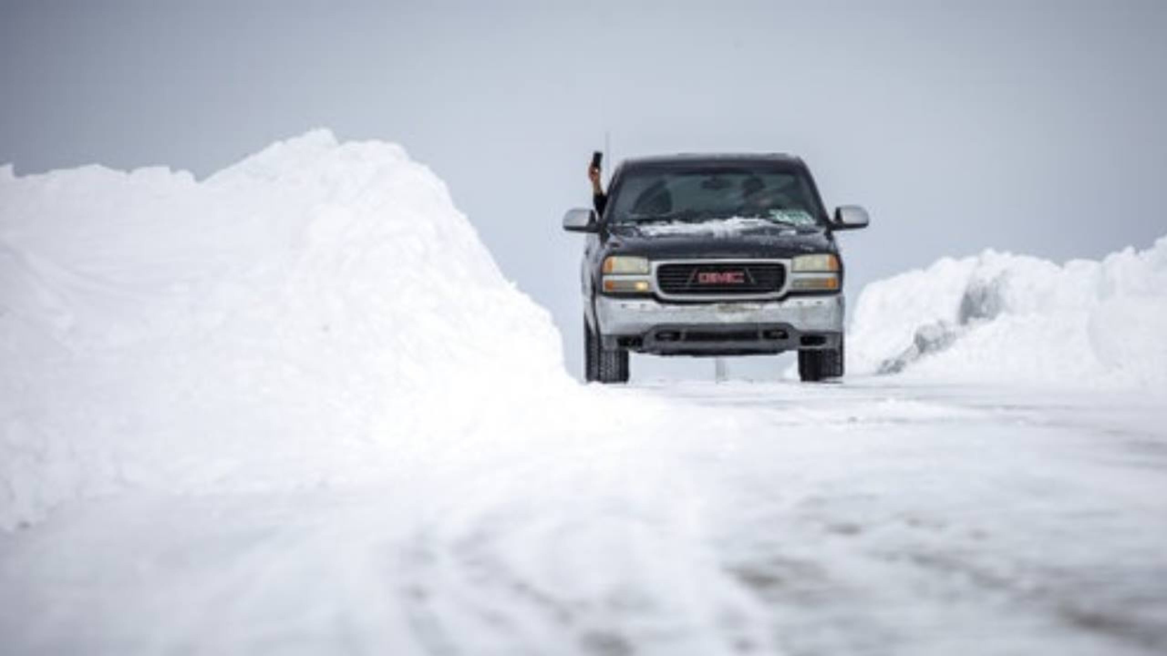 Snowstorms over the weekend made it difficult for cars and trucks to navigate Minnesota's roads.