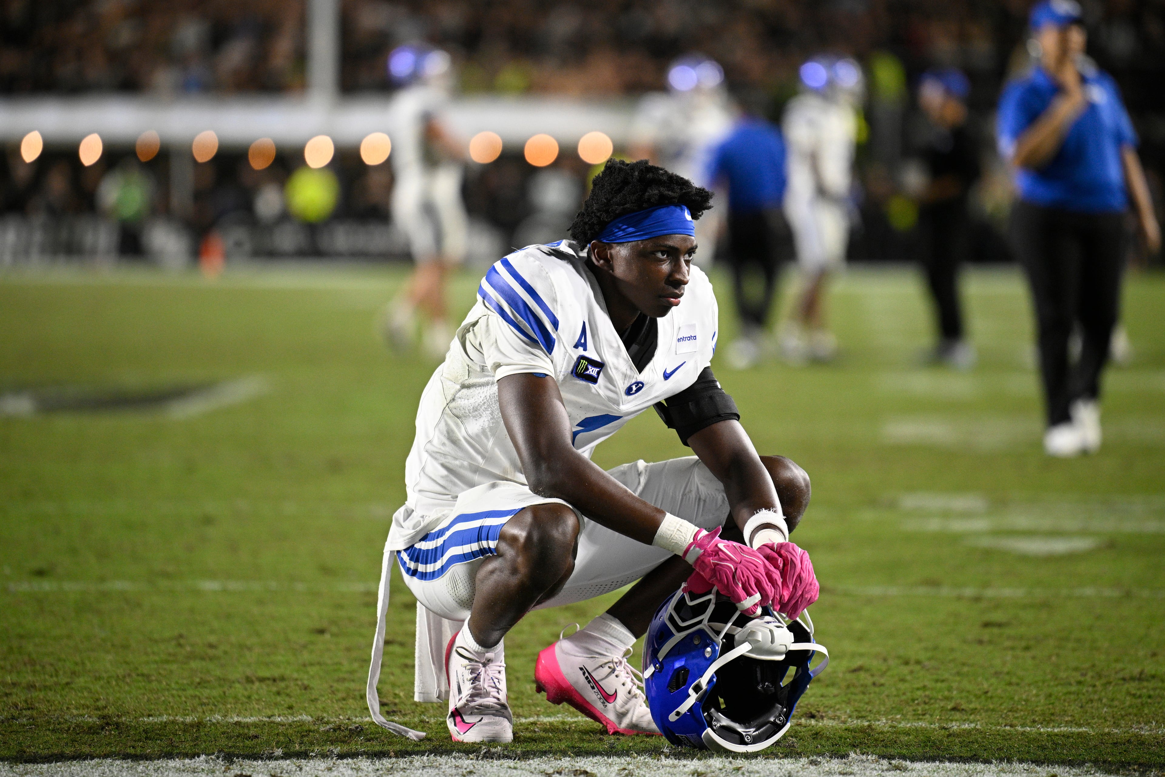 BYU cornerback Therrian Alexander, not happy after his second-ranked Cougars lost a very dumb football game to Central Florida. (Phelan M. Ebenhack/AP)