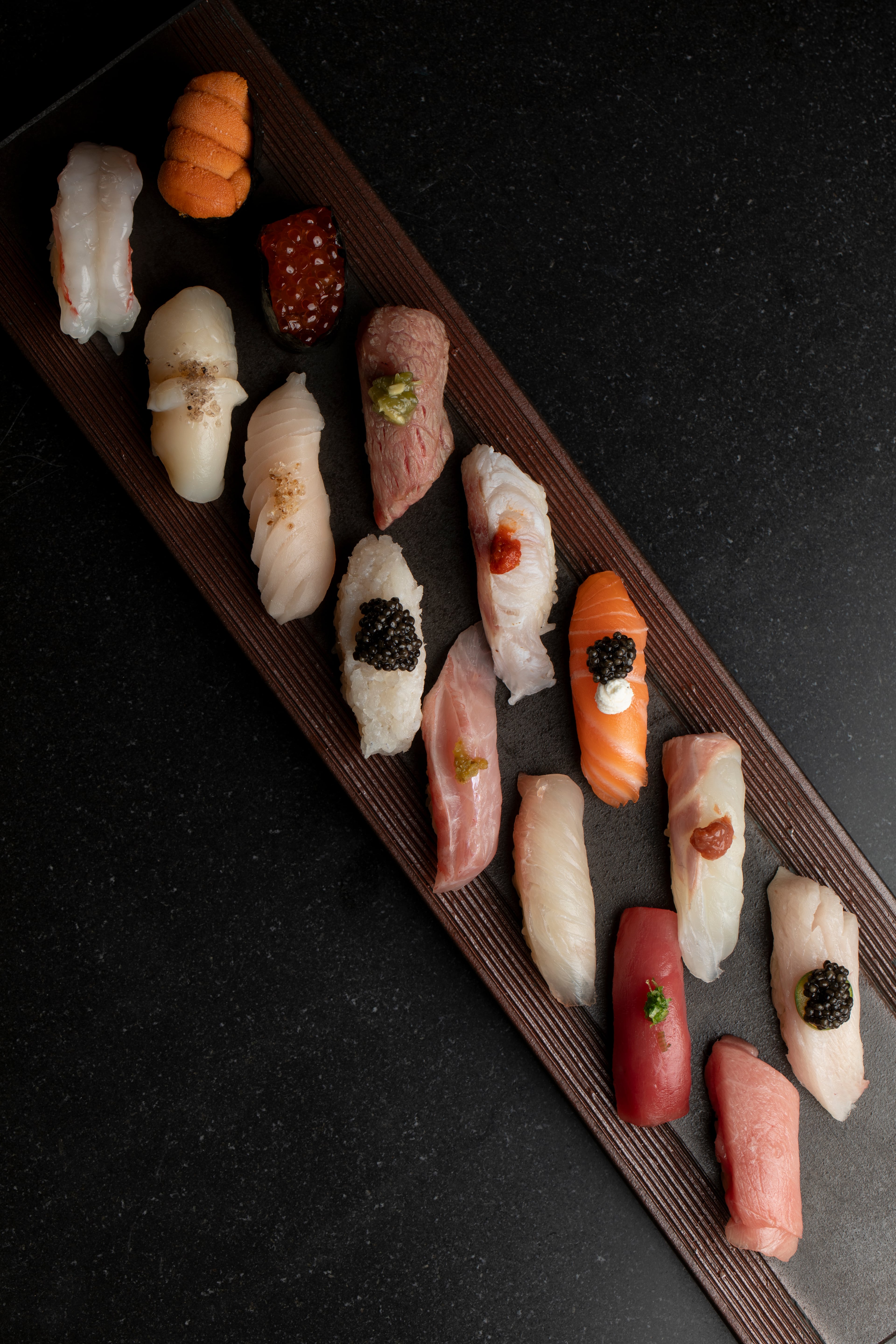 Umi offers a chef selection of assorted nigiri. (Courtesy of Lara Kastner)