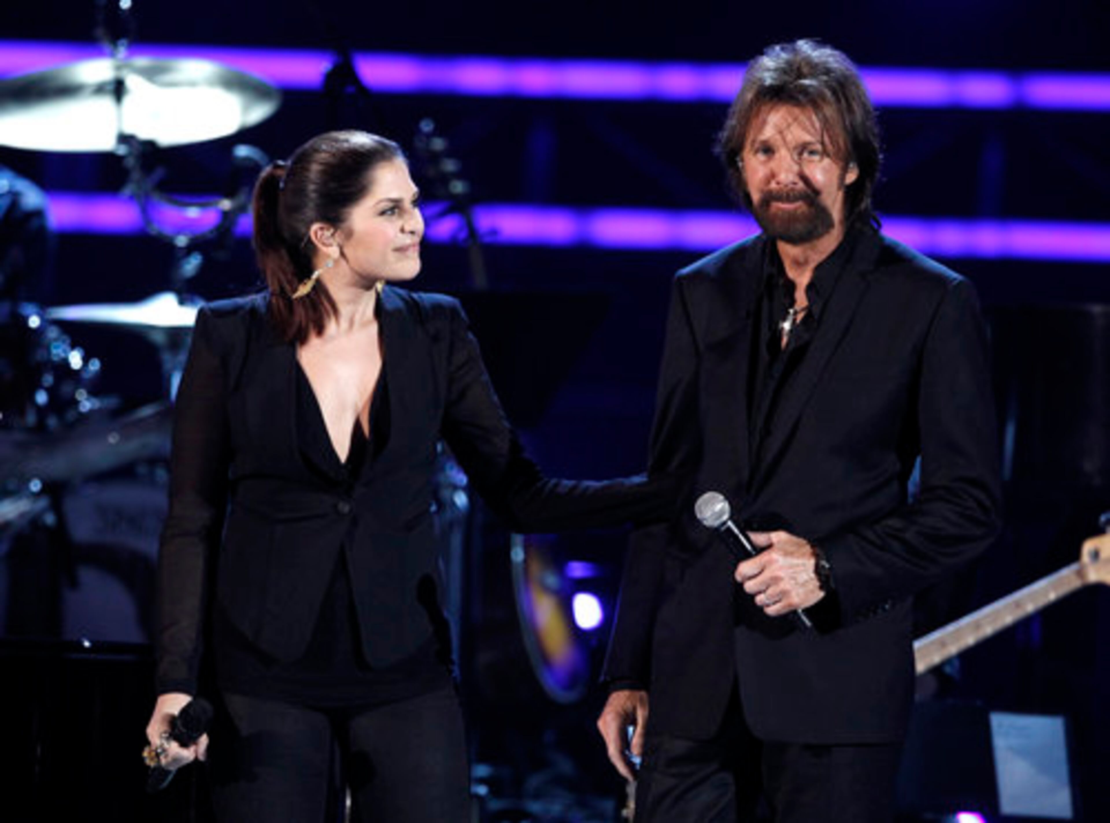 Lady Antebellum's Hillary Scott looks at Ronnie Dunn.