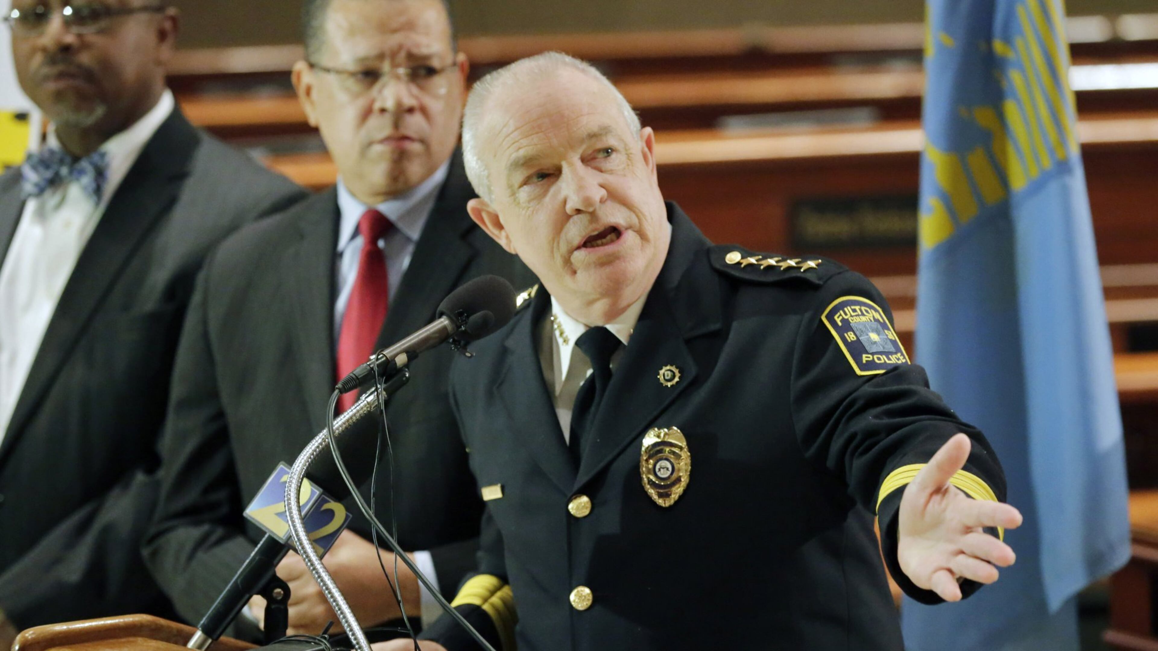 Fulton County Police Chief Gary Stiles, right, has announced plans to retire effective Dec. 12.
