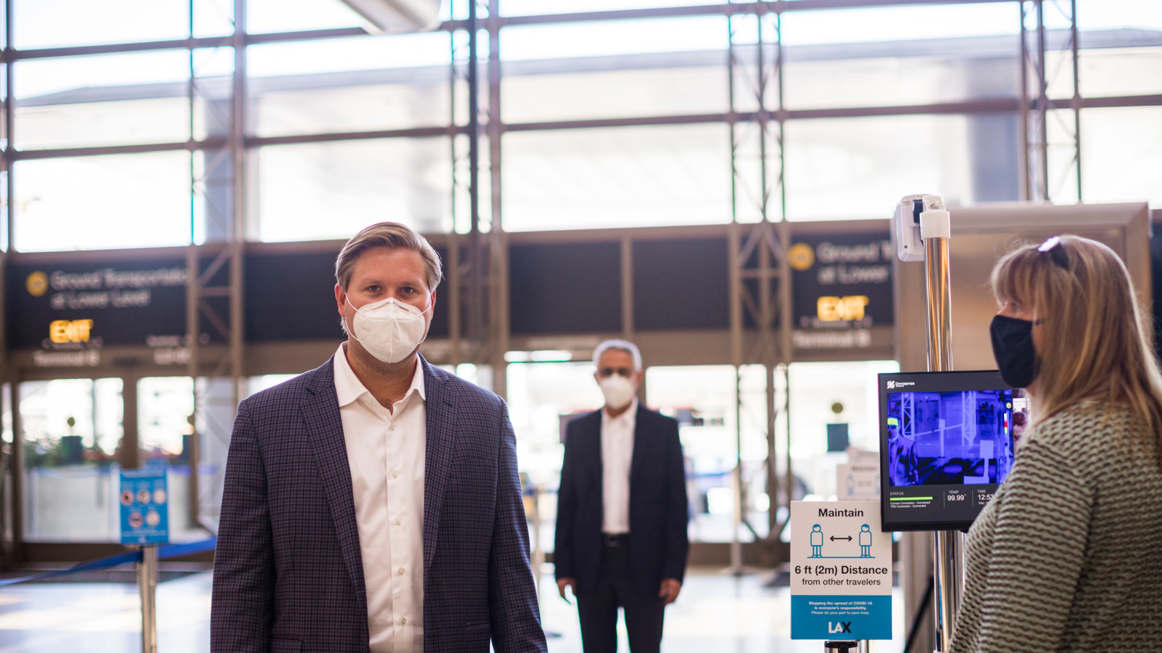 Los Angeles International Airport is testing thermal cameras inside Tom Bradley International Terminal for passenger screening. Source: Los Angeles World Airports.