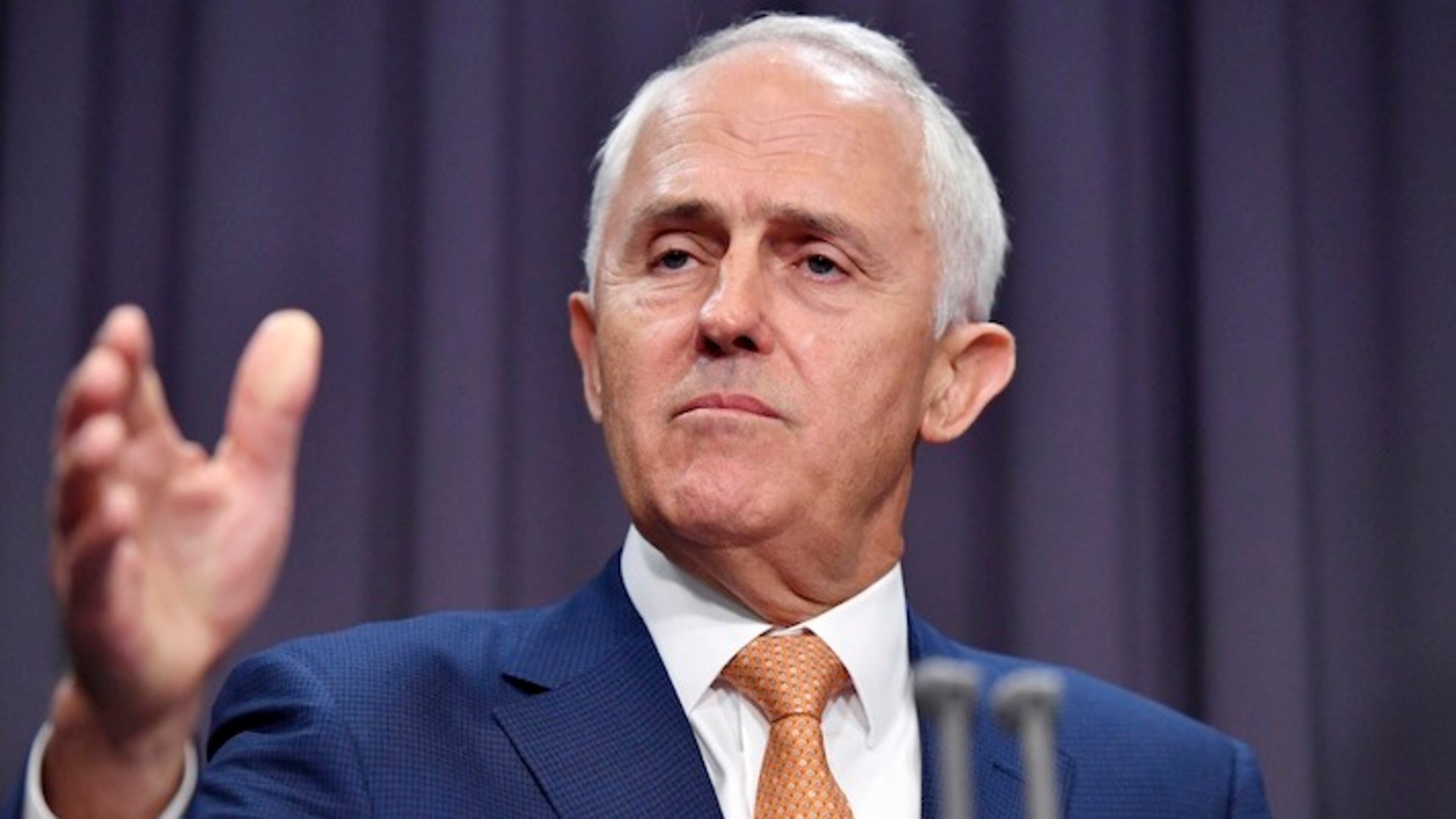 Australian Prime Minister Malcolm Turnbull comments on the deal with the United States accepting refugees from Australia at Parliament House in Canberra, Monday, Jan. 30, 2017. Turnbull says President Donald Trump has agreed to resettle an unspecified number of refugees languishing at Australia's expense in Pacific island camps. (Mick Tsikas/AAP Image via AP) NO ARCHIVING, AUSTRALIA OUT, NEW ZEALAND OUT, PAPUA NEW GUINEA OUT, SOUTH PACIFIC OUT