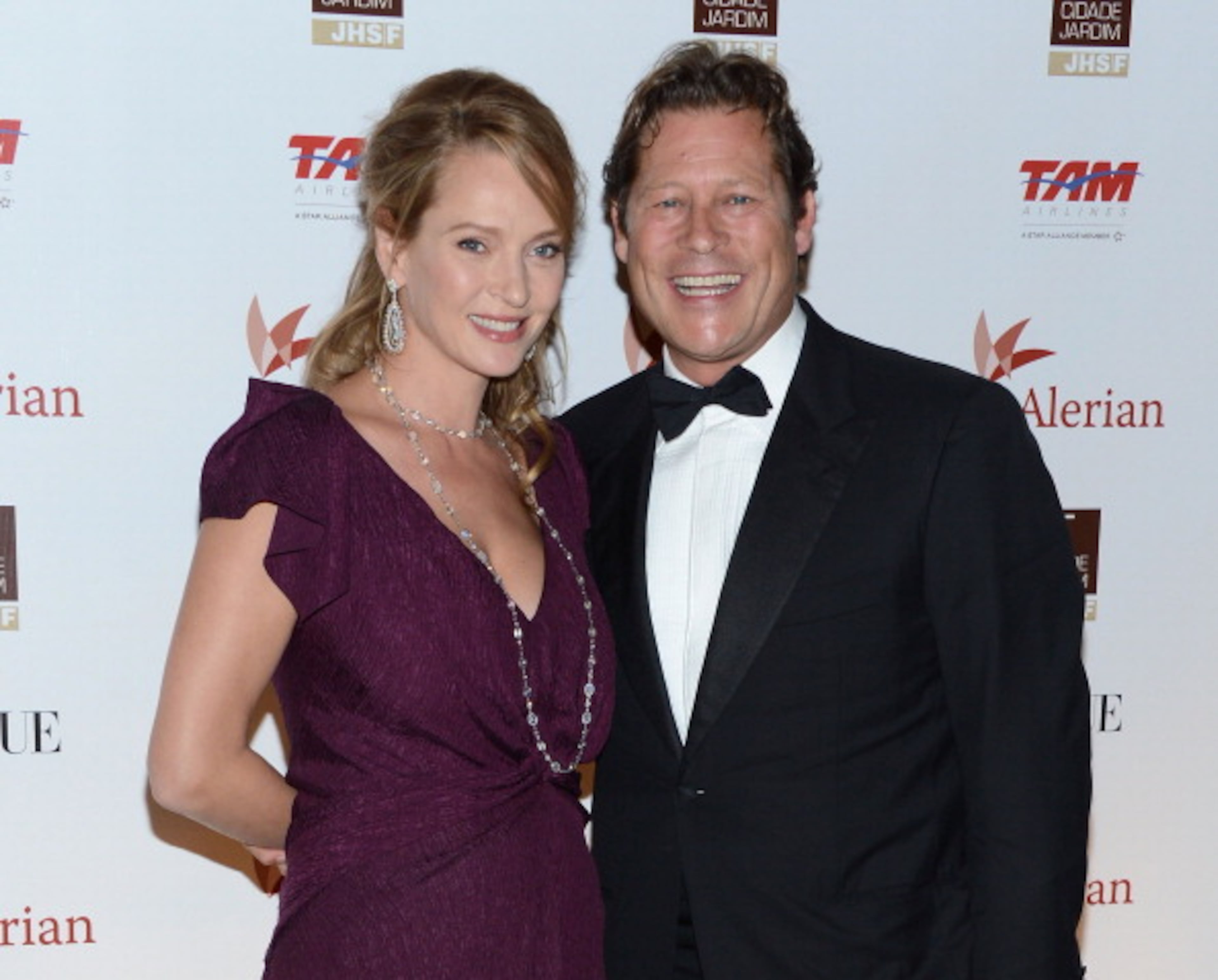 NEW YORK, NY - SEPTEMBER 19: Actress Uma Thurman and Arpad Busson attend the Annual Brazil Foundation Gala Party at the American Museum of Natural History on September 19, 2012 in New York City. (Photo by Jason Kempin/Getty Images)