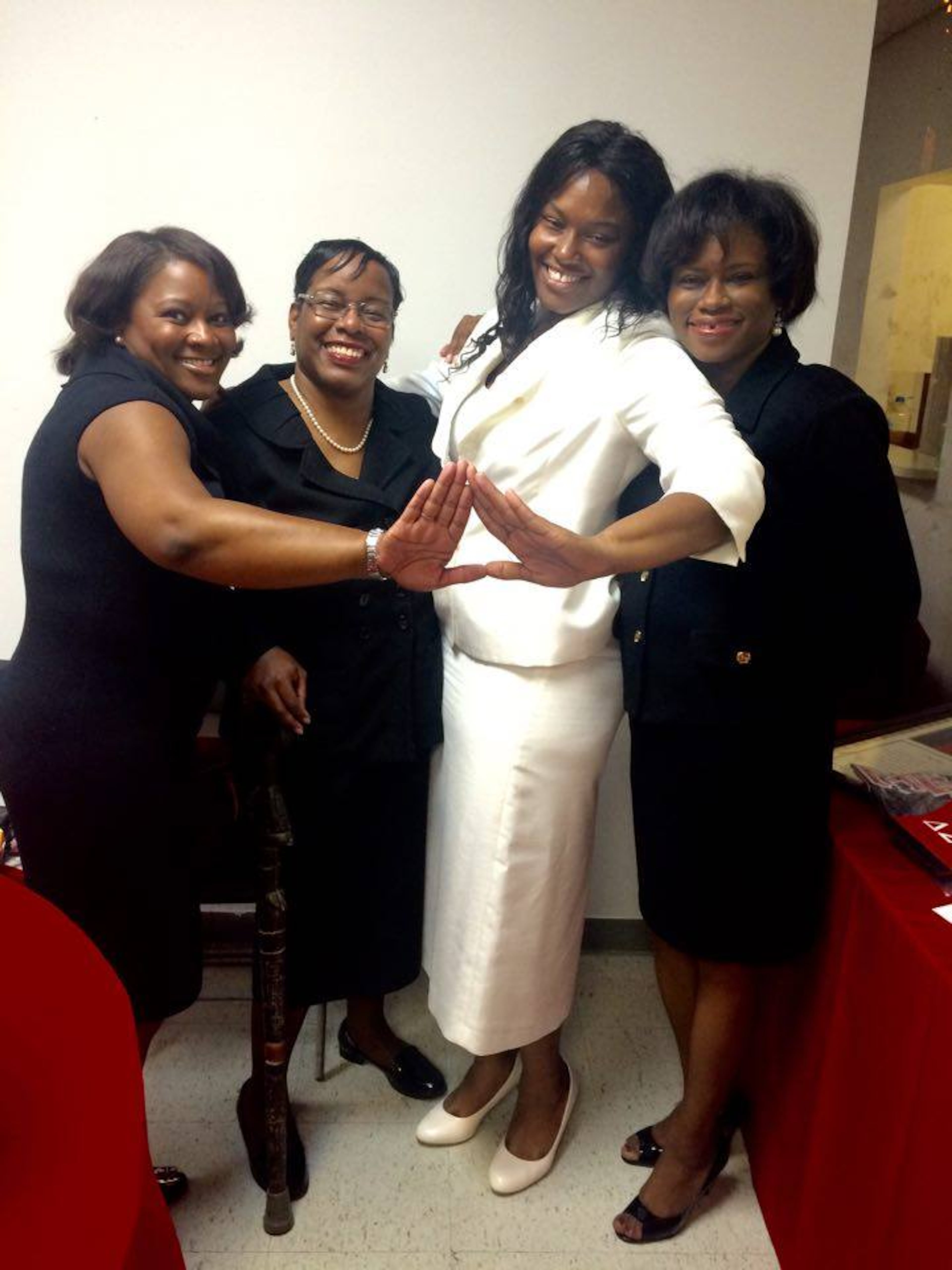 On the night Breanna Browning became a Delta, she was joined by her aunts and now sorors, Lolita Browning-Jackson, Elma Browning McKay and Cindy Browning Holt.