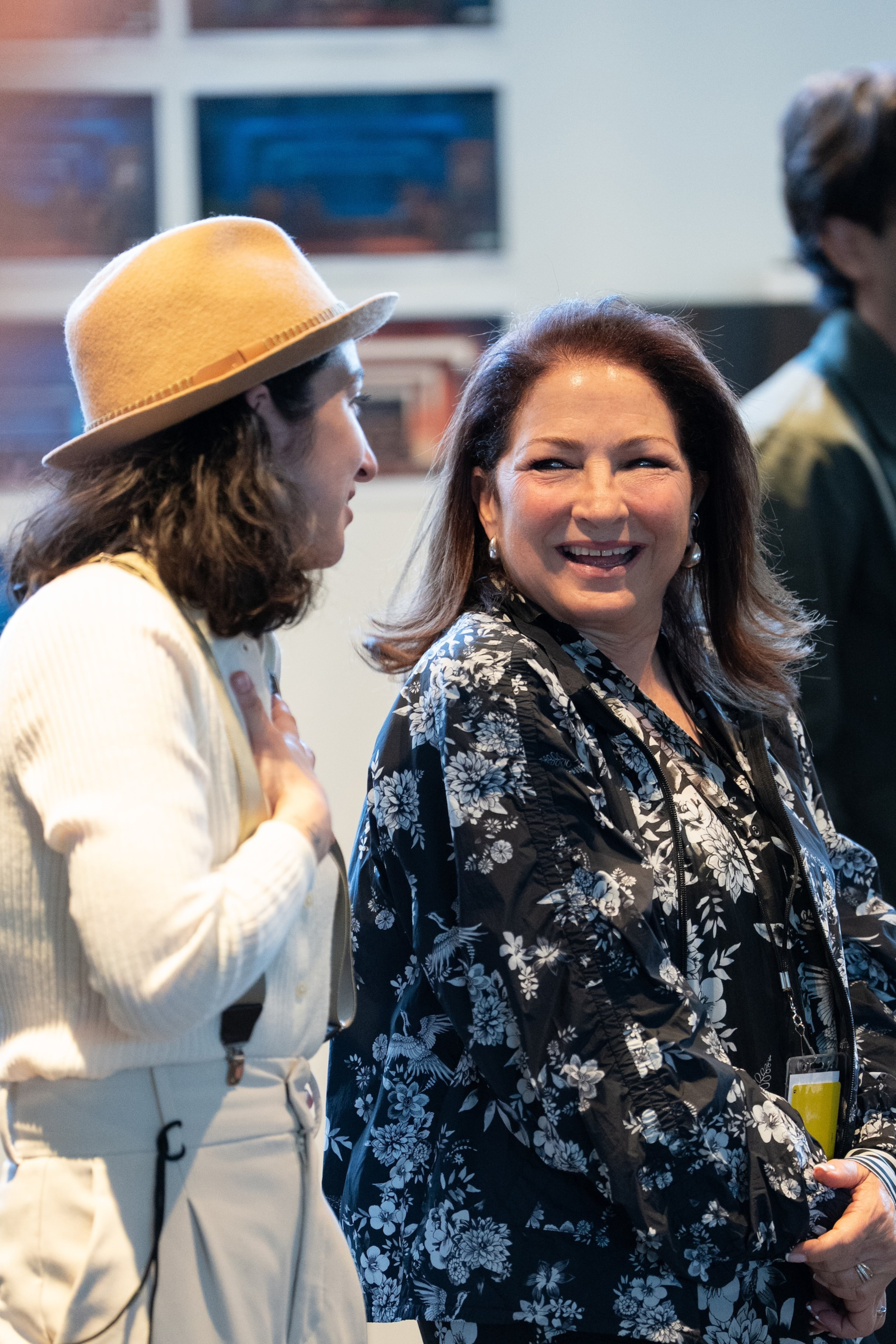 Emily and Gloria Estefan during rehearsals for "Basura." (Courtesy of the Alliance Theatre/Anna Walters)