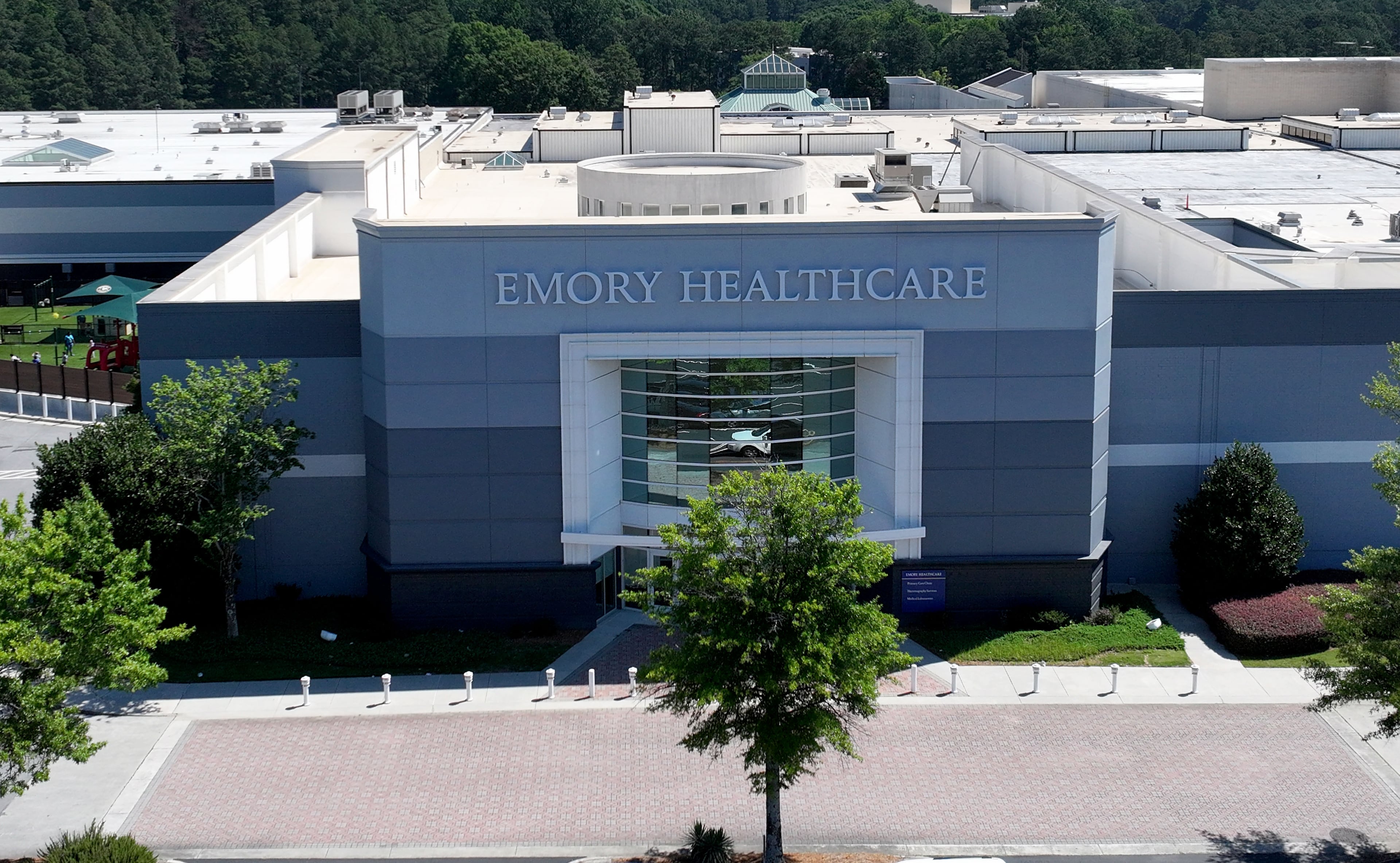 Aerial view of Northlake Mall on Wednesday, June 3, 2026. Northlake Mall has given a number of tenants notice to vacate under reports of a potential sale. Part of the mall was converted to offices occupied by Emory Healthcare, which won't be impacted. (Hyosub Shin/AJC)