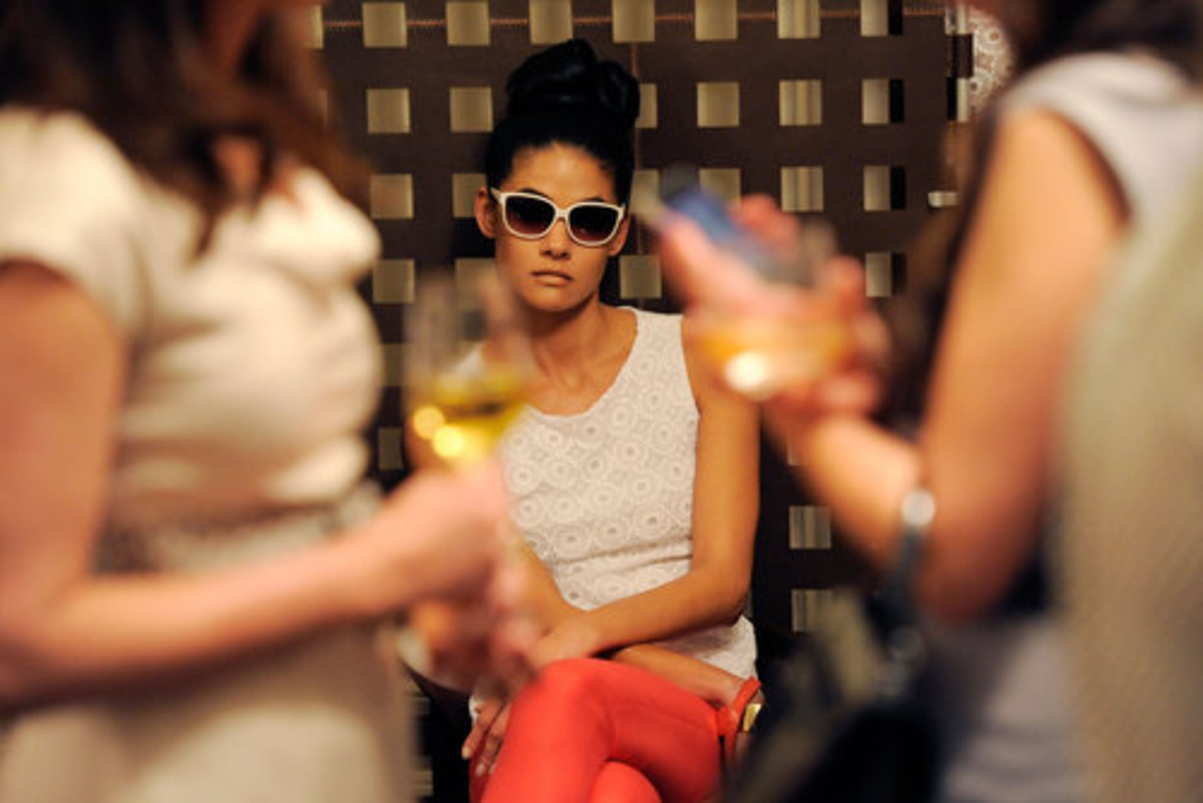 A model channels the "Mad Men" country club look at the launch of Banana Republic's fashion line inspired by the AMC drama series.