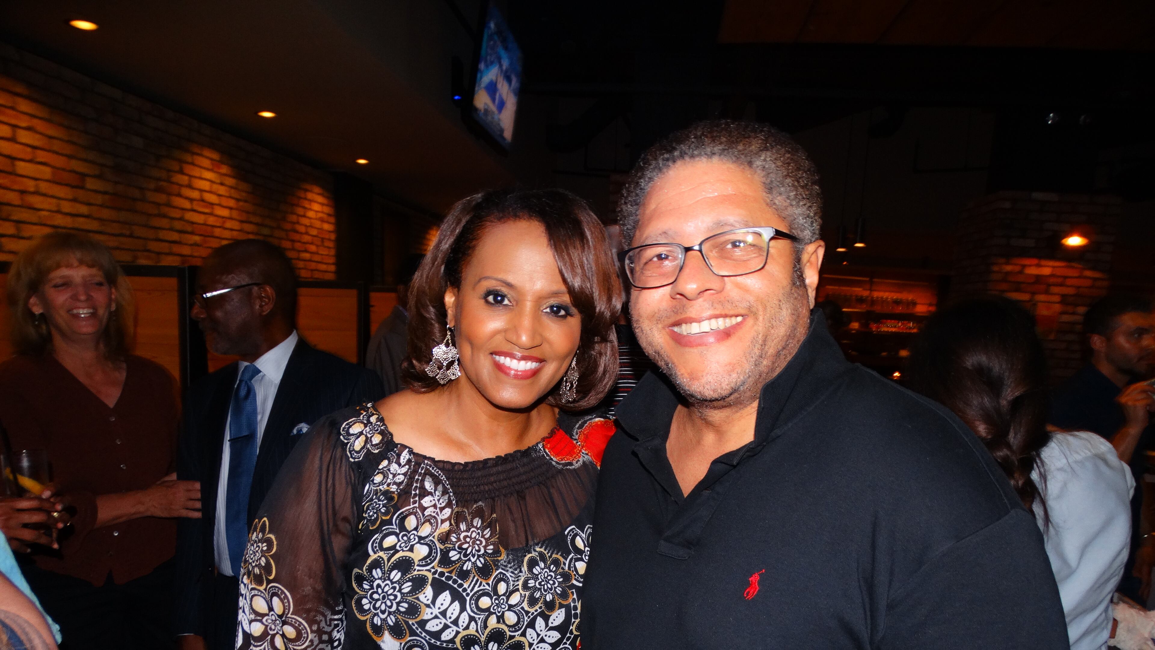 Donna Lowery and Keith Whitney at TavernPointe Friday, April 29, 2016 for a big 11 Alive retirement party. CREDIT: Rodney Ho/rho@ajc.com