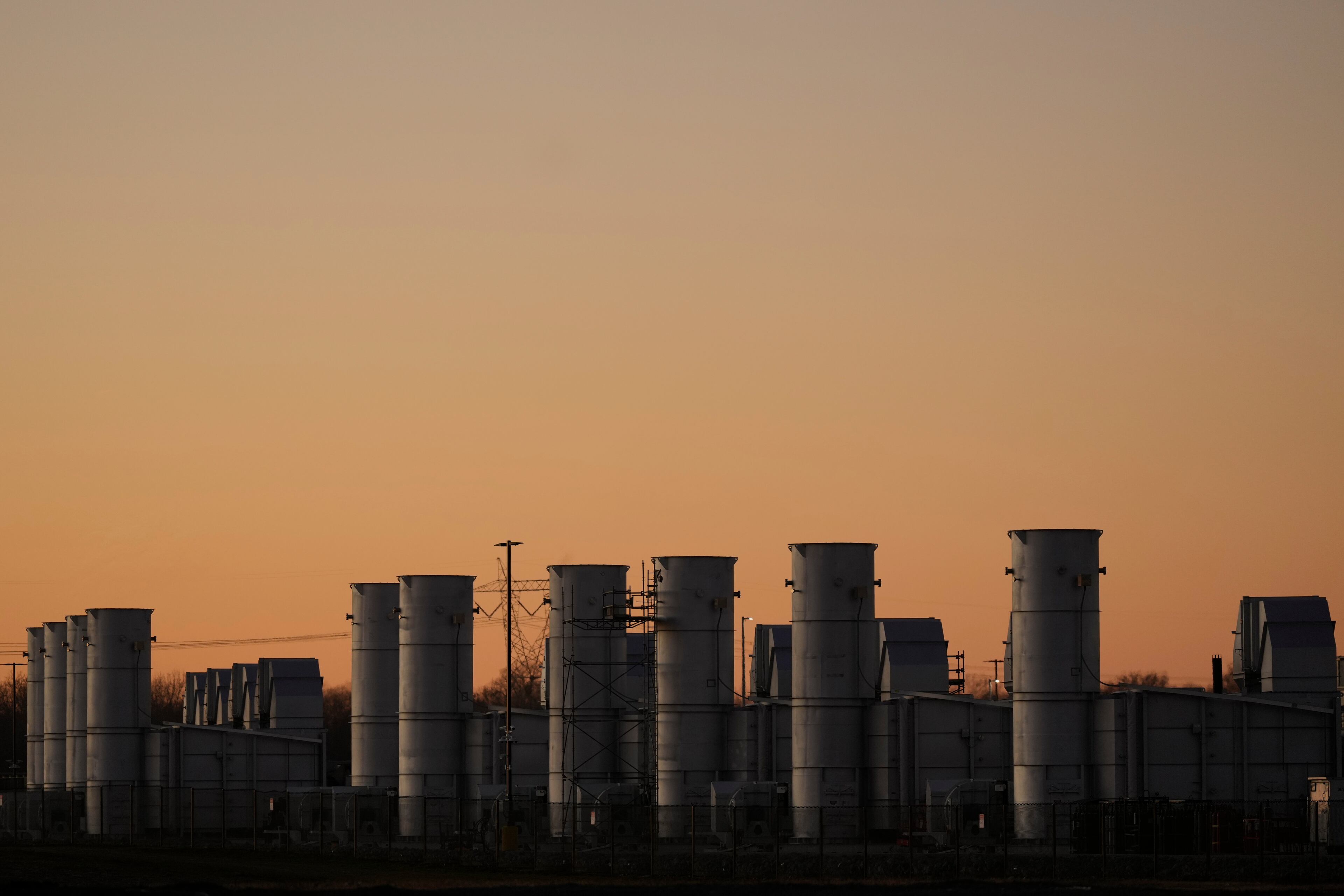 Gas turbines are seen at the xAI facility in Memphis, Tenn., on Monday, Dec. 15, 2025. (George Walker IV/AP)