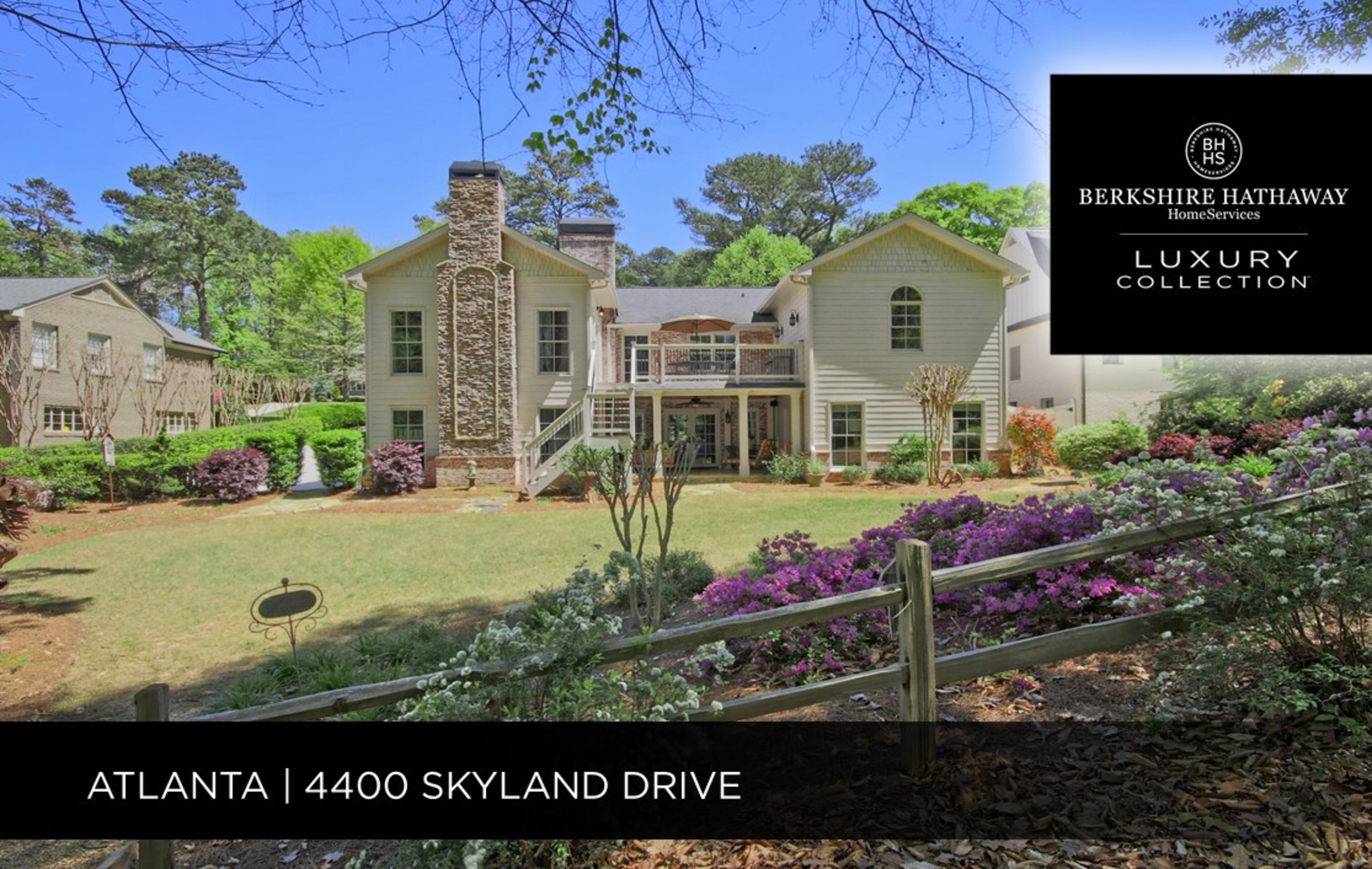 4400 Skyland Drive | Atlanta, GA 30327 | $1,025,000 | Very desirable whole house renovation located in the Sarah Smith school district. Includes a 3 car garage, master suite and vaulted family room with stone fireplace and wood beams. Finished terrace level with a kitchen, bar, living room, media, 2 bedrooms and covered patio. The private backyard has a summer cabin, hammock, fire pit & seating for guests. | Please visit 4400SkylandAtlanta.com | Debra Johnston; 404-312-1959