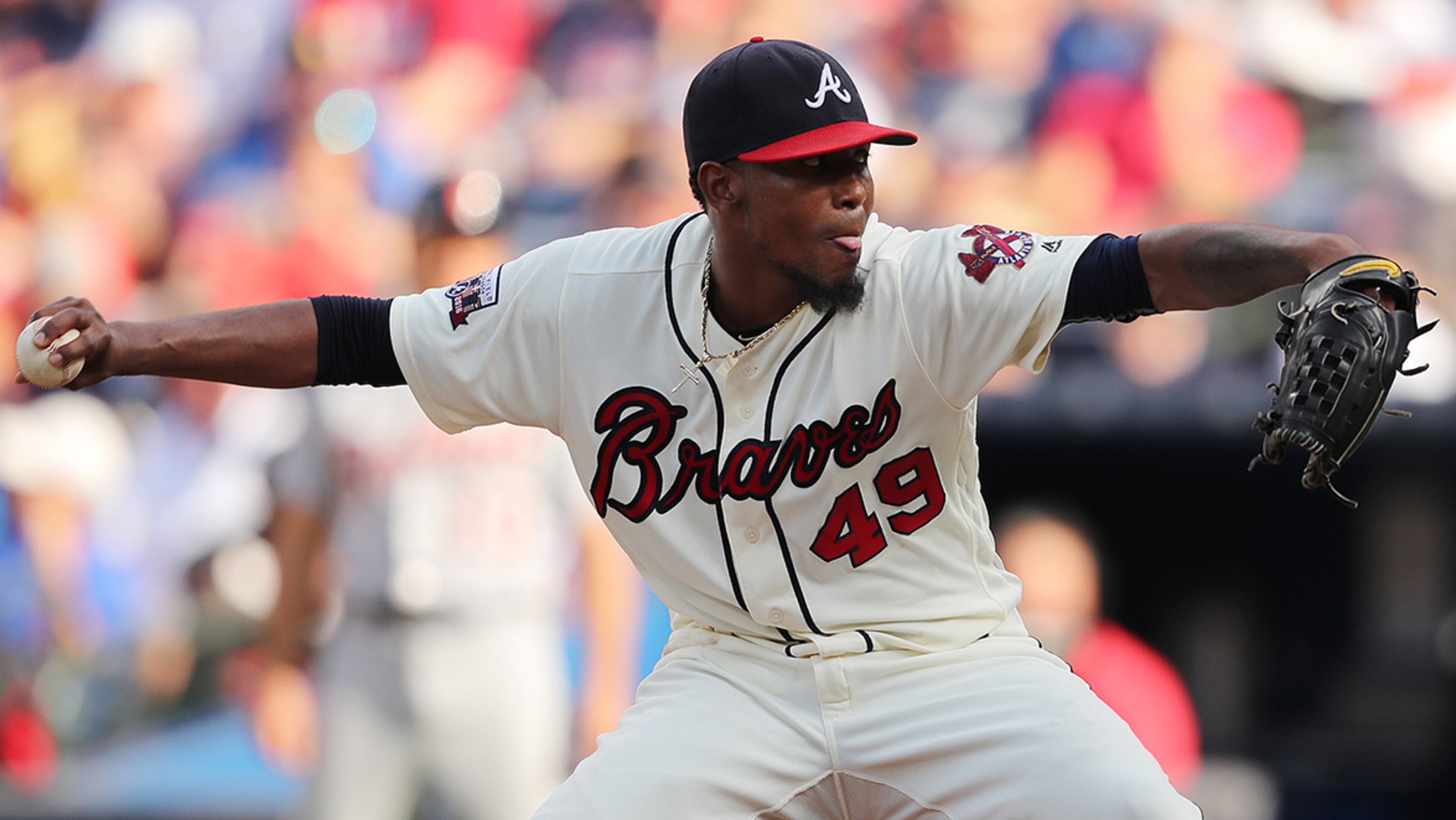 October 02, 2016 Atlanta: Braves Julio Teheran delivers a pitch against the Tigers during the fifth inning in a MLB baseball game during the final game at Turner Field on Sunday, Oct. 2, 2016, in Atlanta. Curtis Compton /ccompton@ajc.com