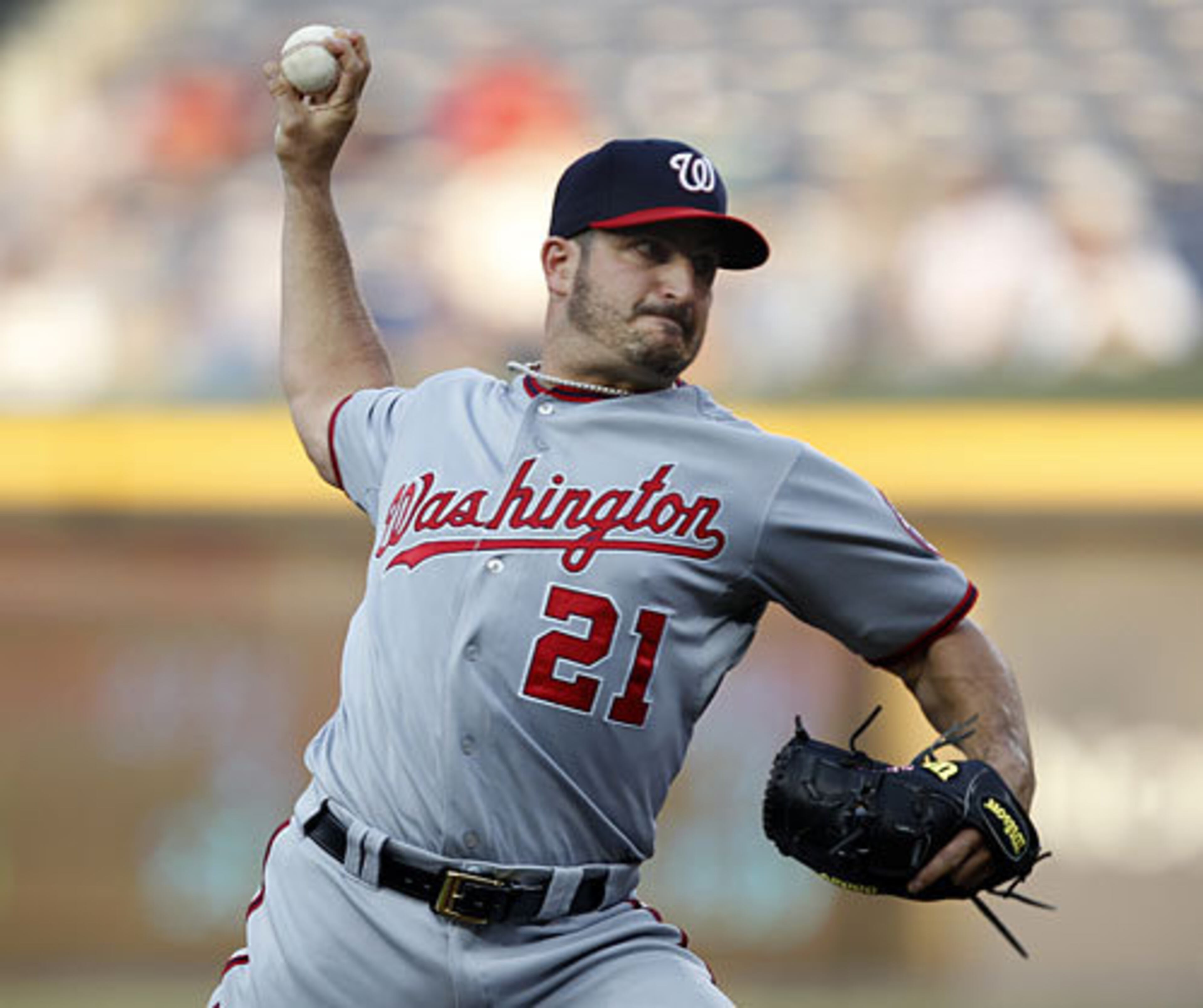 For Washington, former Braves pitcher Jason Marquis took the mound.