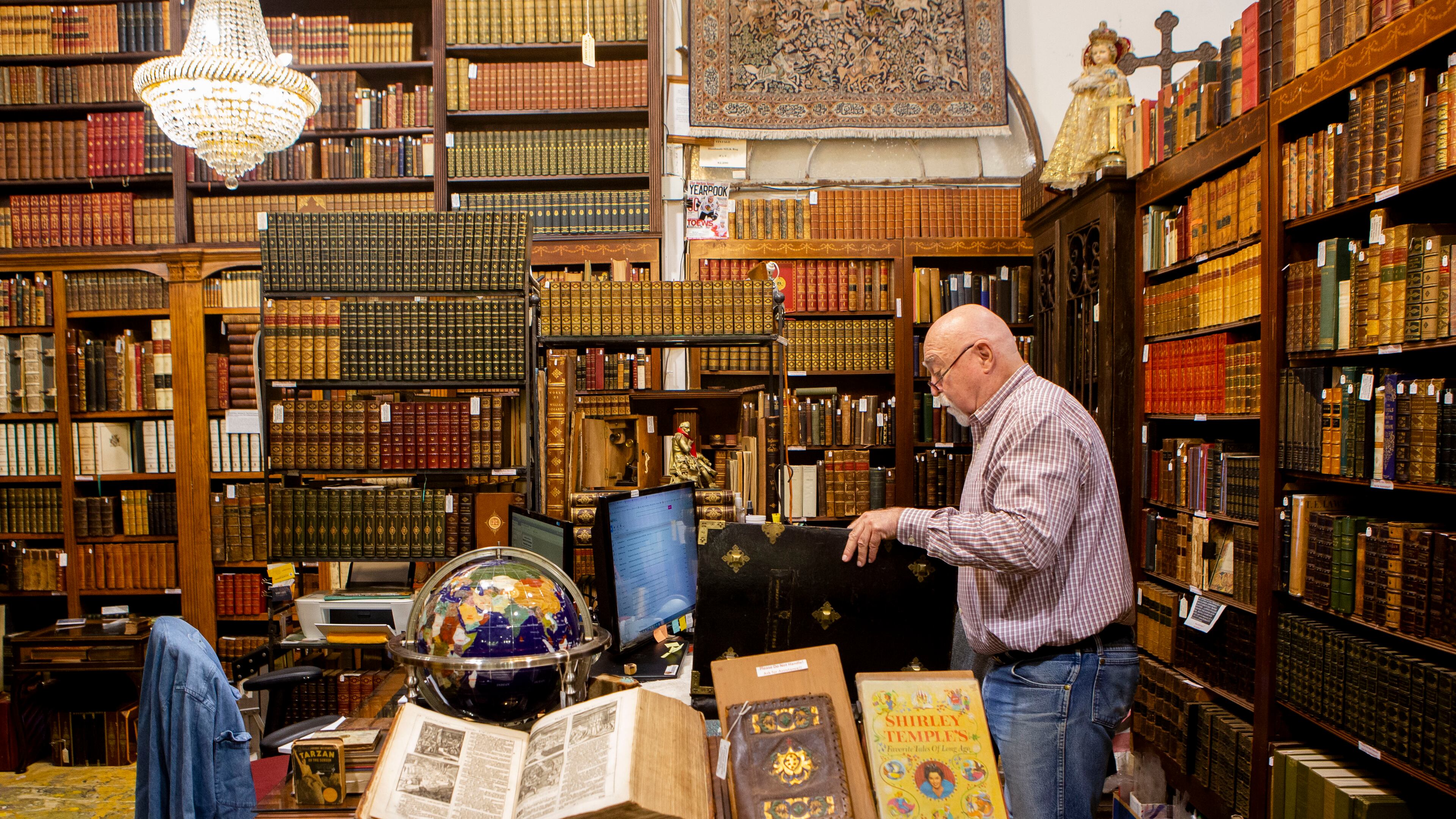 Among the antiquarian books Sonny Ideker sells at City Antiques and Interior Arts in Roswell is an art book signed by Pablo Picasso worth $35,000. CHRISTINA MATACOTTA FOR THE ATLANTA JOURNAL-CONSTITUTION