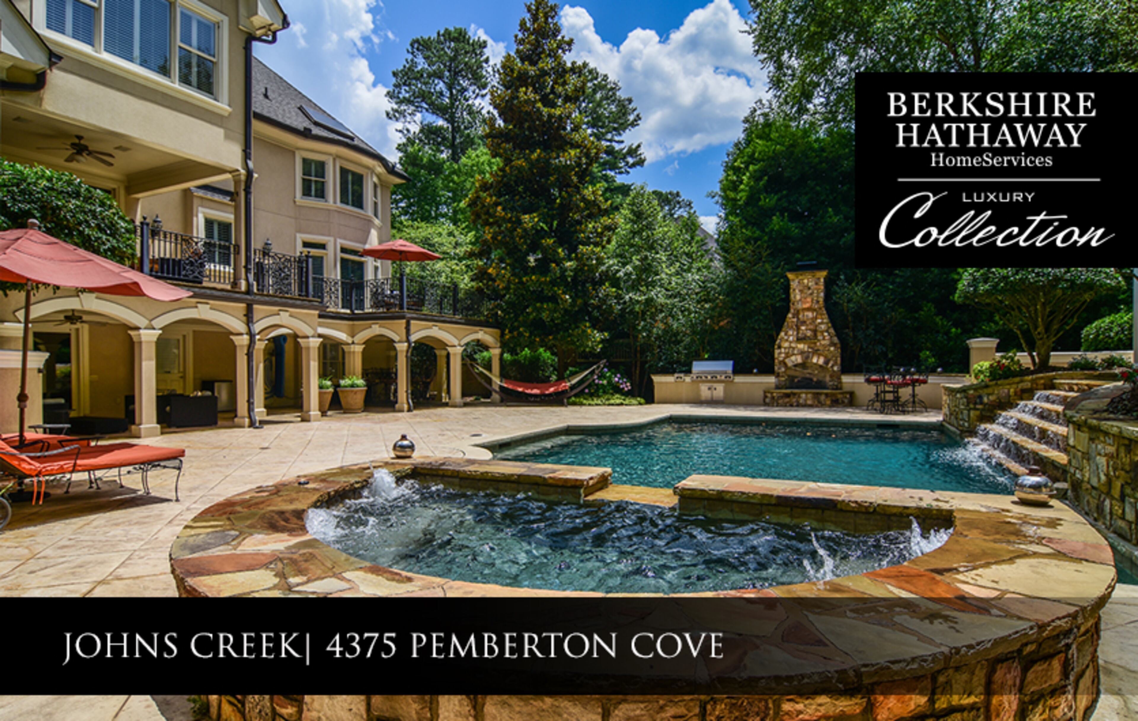 4375 Pemberton Cove, Johns Creek, GA 30022 - $1.625M – 5BR, 4BA, 1HB – On 4th Hole of Country Club of the South – Julia Mergens 860-670-7580 – Julia.nergens@BHHSGeorgia.com