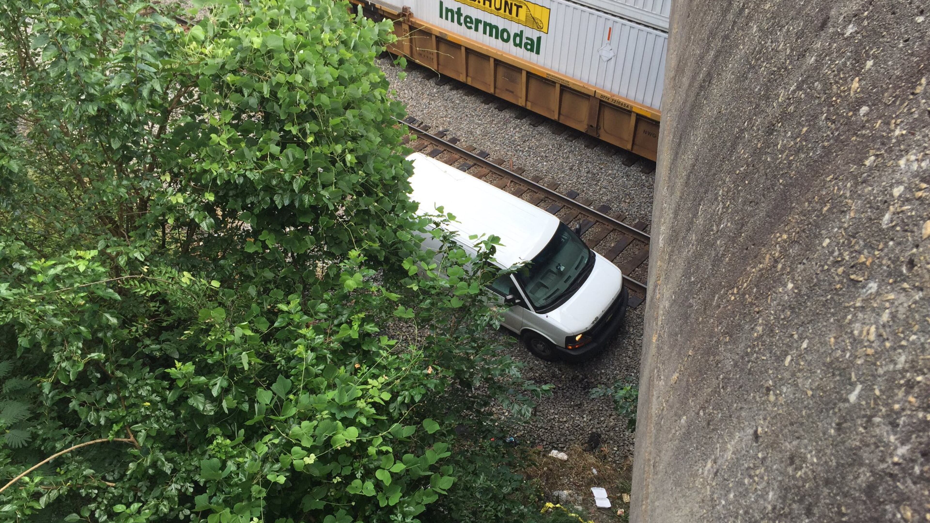 A man was found face down near the Northside Drive bridge in northwest Atlanta. (Credit: Channel 2 Action News)