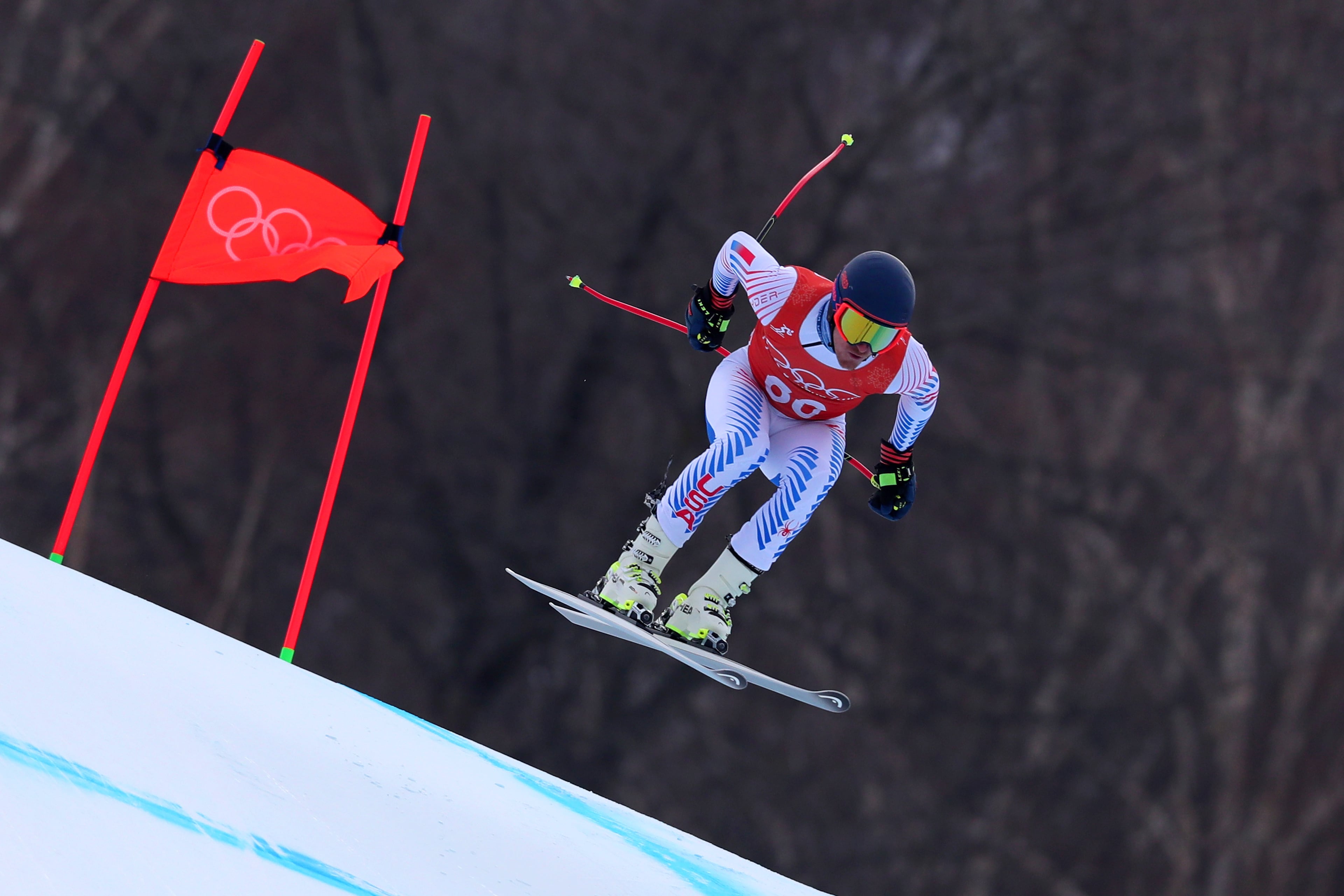 PYEONGCHANG-GUN, SOUTH KOREA - FEBRUARY 09: Ted Ligety of the United States makes a run during the Men's Downhill Alpine Skiing training at Jeongseon Alpine Centre on February 9, 2018 in Pyeongchang-gun, South Korea. (Photo by Tom Pennington/Getty Images)