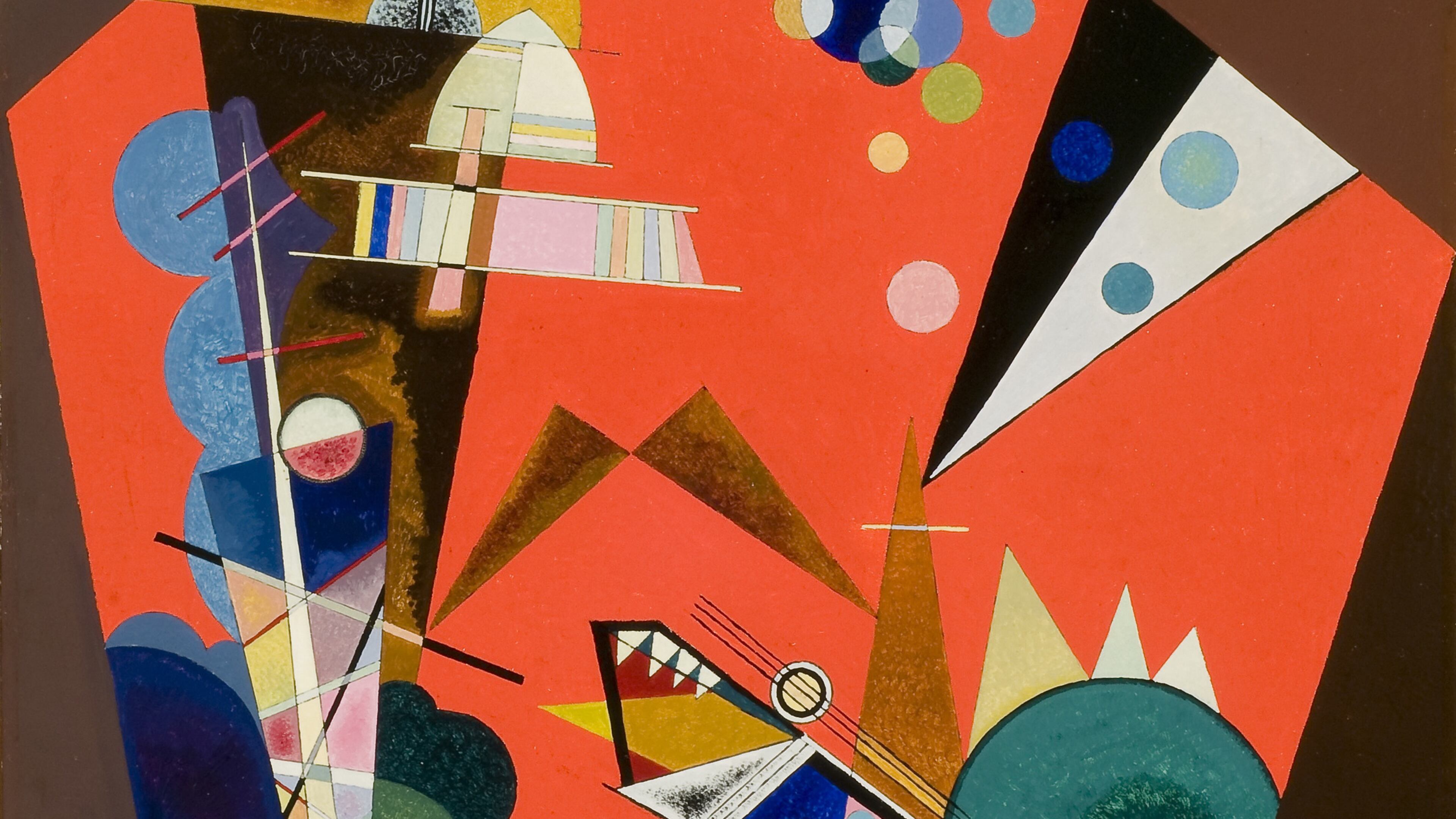 Kandinsky's "Tension in Red" is among the works on view this fall at the Georgia Museum of Art.