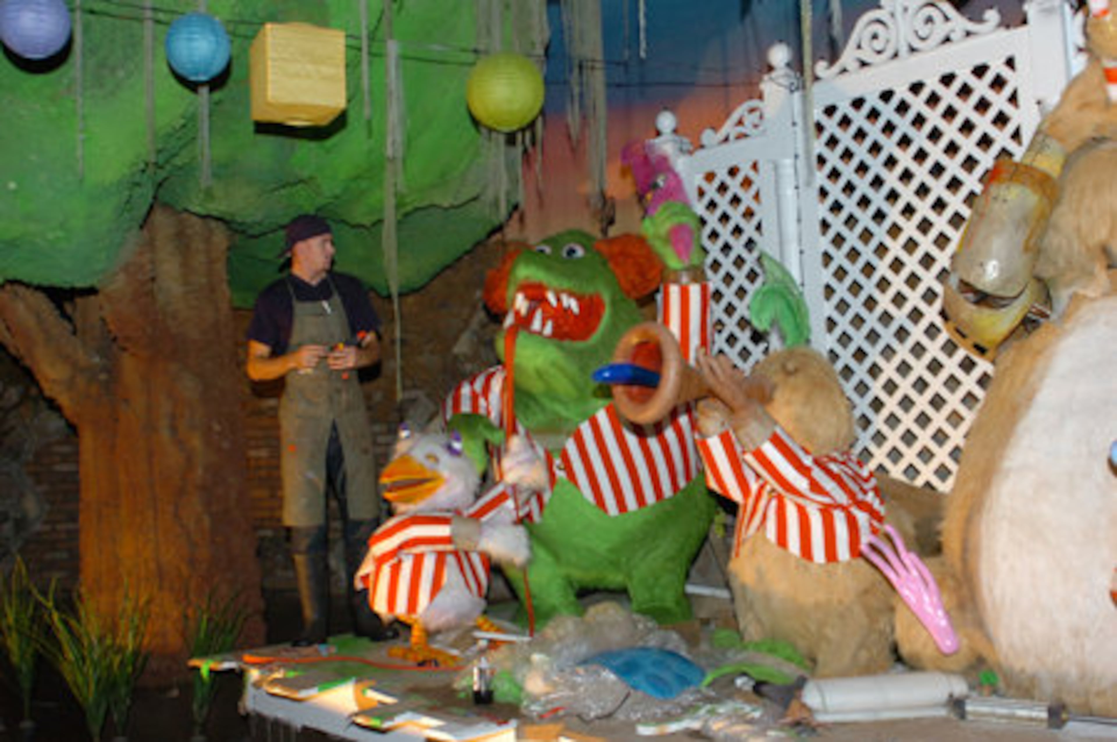 Townsend works on some of the furry characters. "It's like a whole new mansion," Goddard says, "except we kept all the things we think people remember."