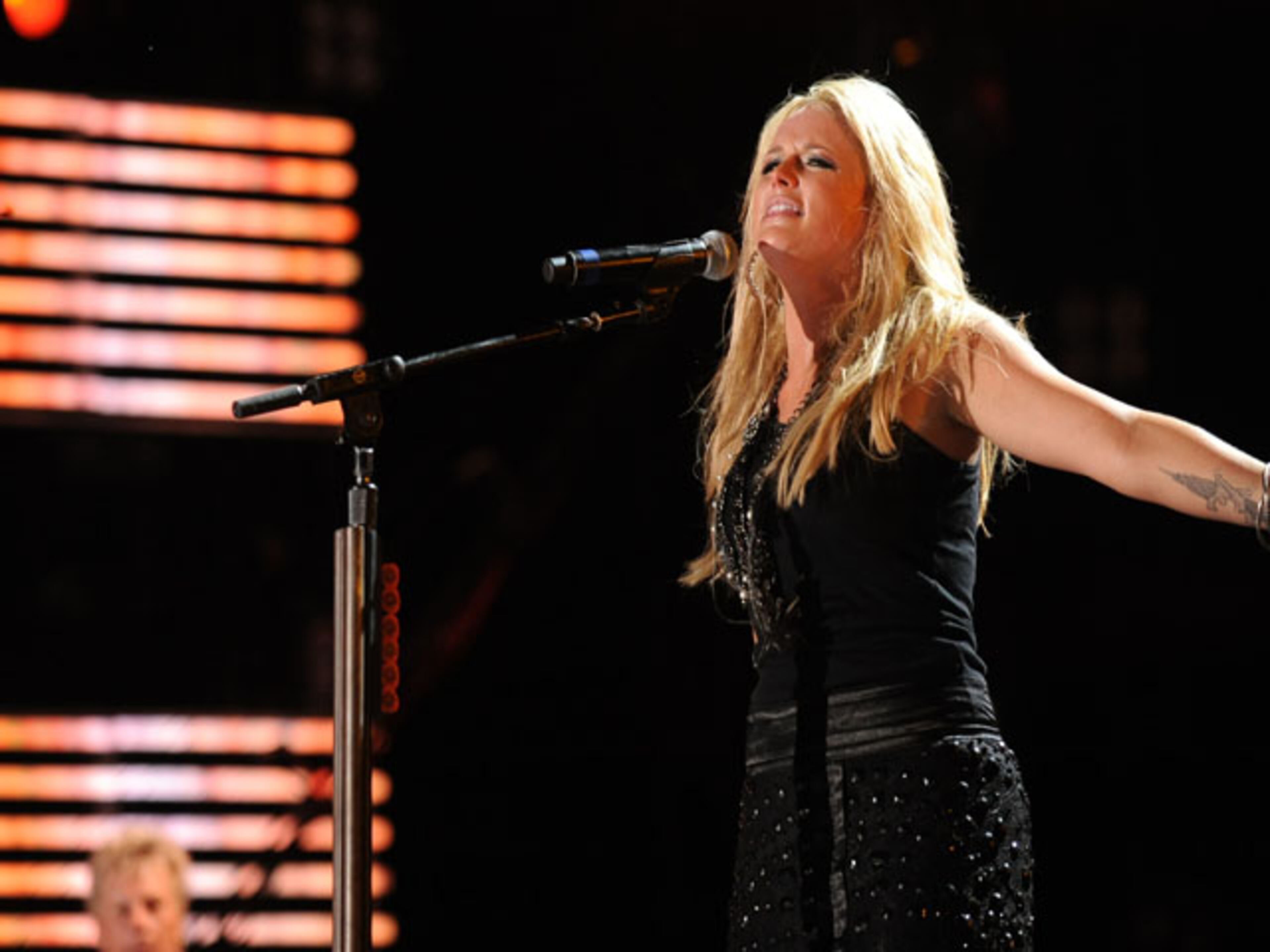 NASHVILLE, TN - JUNE 14: Singer/Songwriter Miranda Lambert performs at the 2009 CMA Music Festival at LP Field on June 14, 2009 in Nashville, Tennessee. (Photo by Rick Diamond/Getty Images)