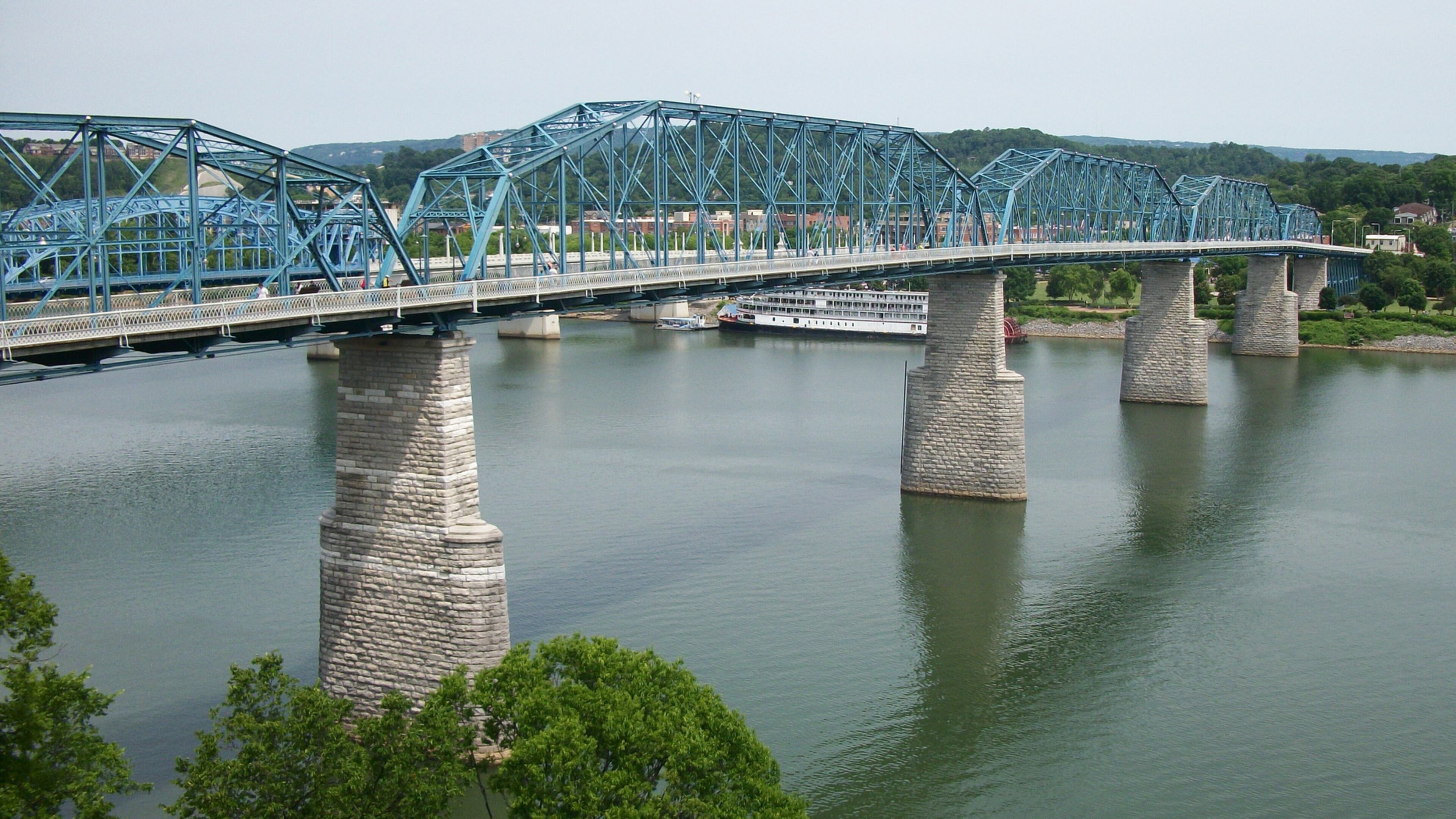 "The Walnut Street Bridge, said to be the world's longest pedestrian bridge, connects downtown Chattanooga to the rejuvenated North Shore neighborhood." Credit: Blake Guthrie. HANDOUT PHOTO - NOT FOR RESALE
