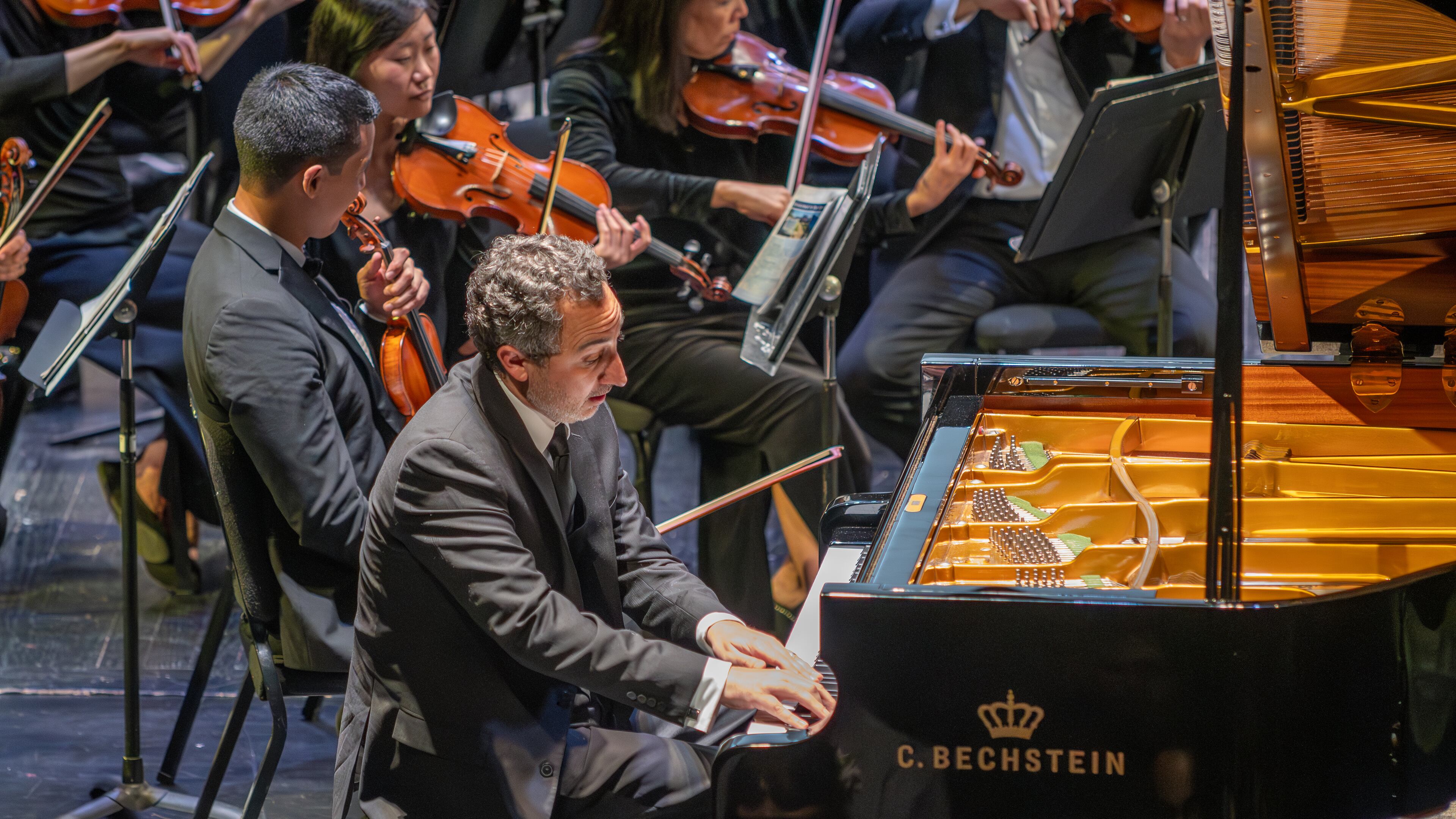 Alex Wasserman performing "Rhapsody in Blue" with the DeKalb Symphony Orchestra.
