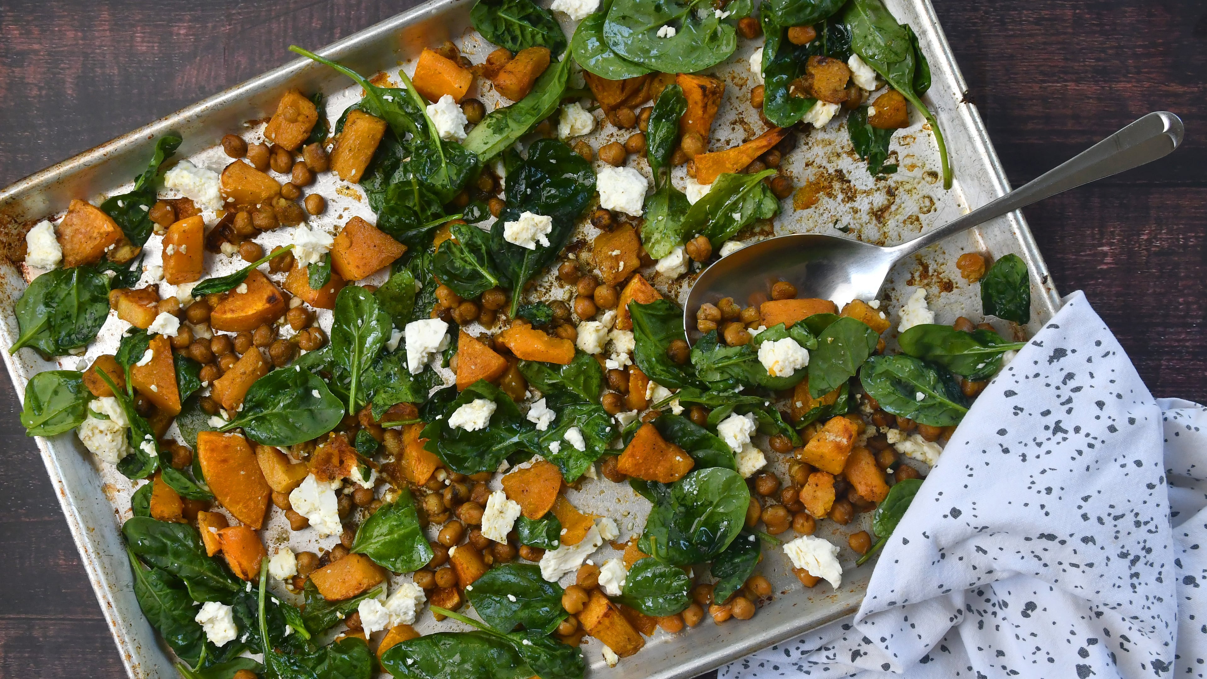 Sheet Pan Butternut Squash and Chickpeas
(CHRIS HUNT FOR THE ATLANTA JOURNAL-CONSTITUTION)