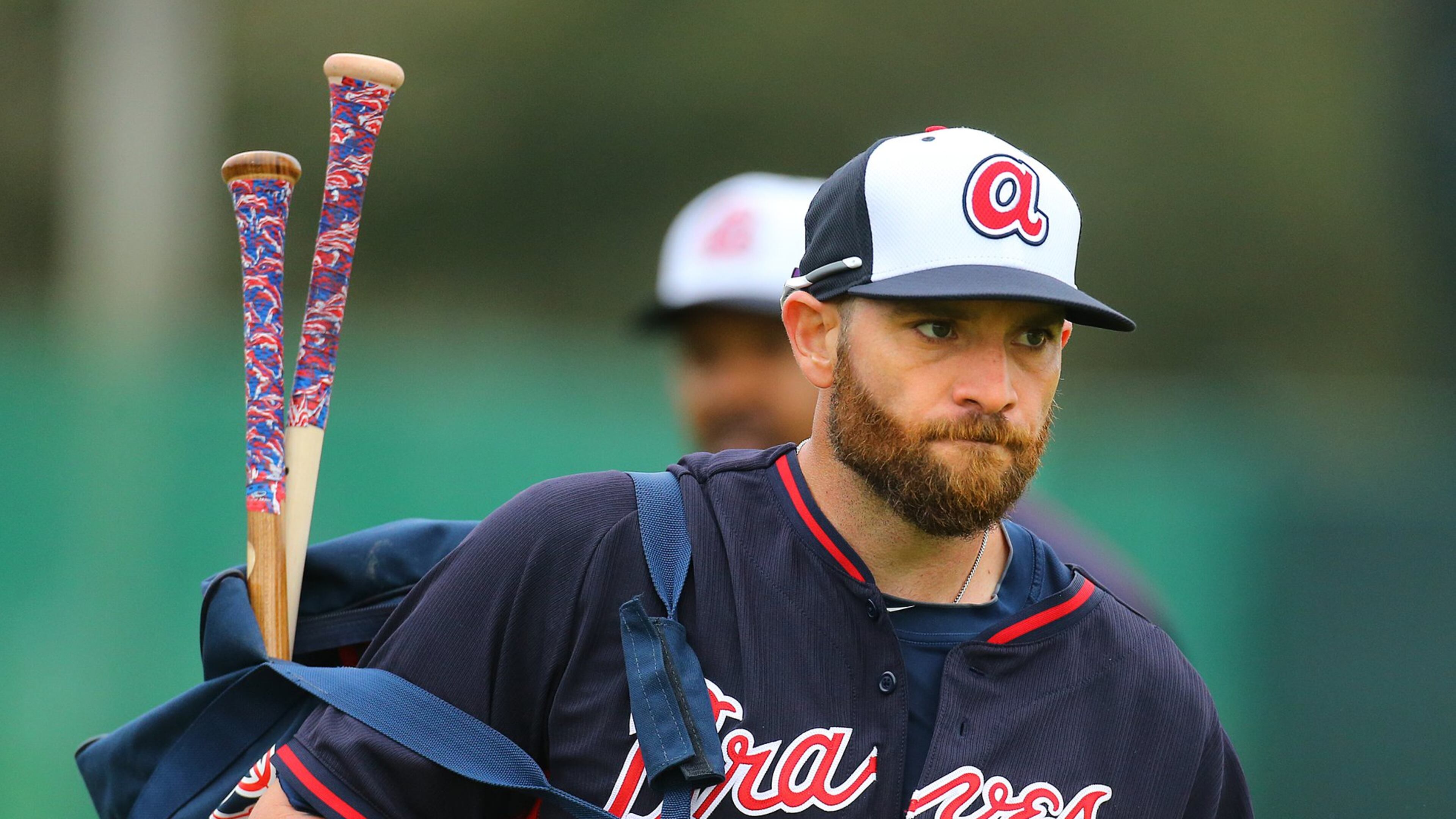 Veteran outfielder Jonny Gomes has helped raise the confidence and energy levels in the Braves clubhouse. (Curtis Compton / ccompton@ajc.com)