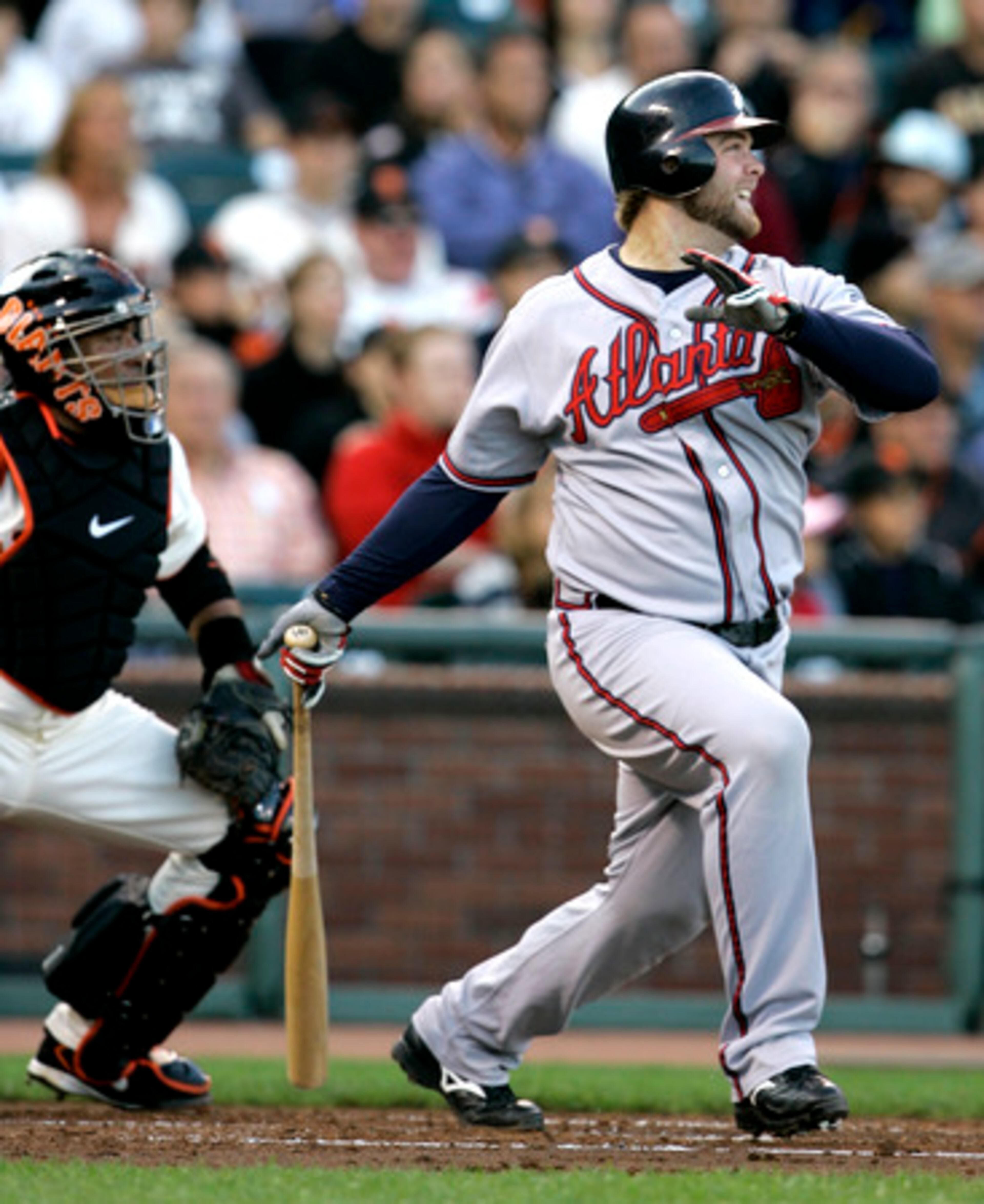 Well, at least the catcher position was solid. Brian McCann, with beard (here) and without, was a standout for the Braves and excelled despite finger and ankle injuries.